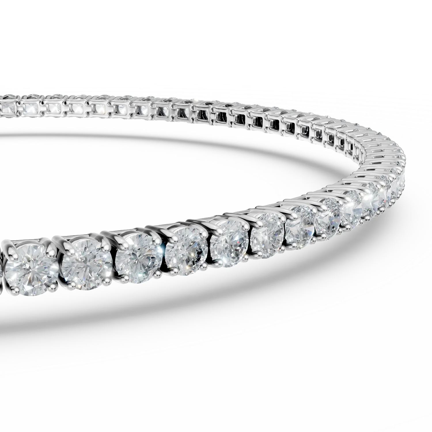 White gold tennis bracelet with 2.5ct diamonds