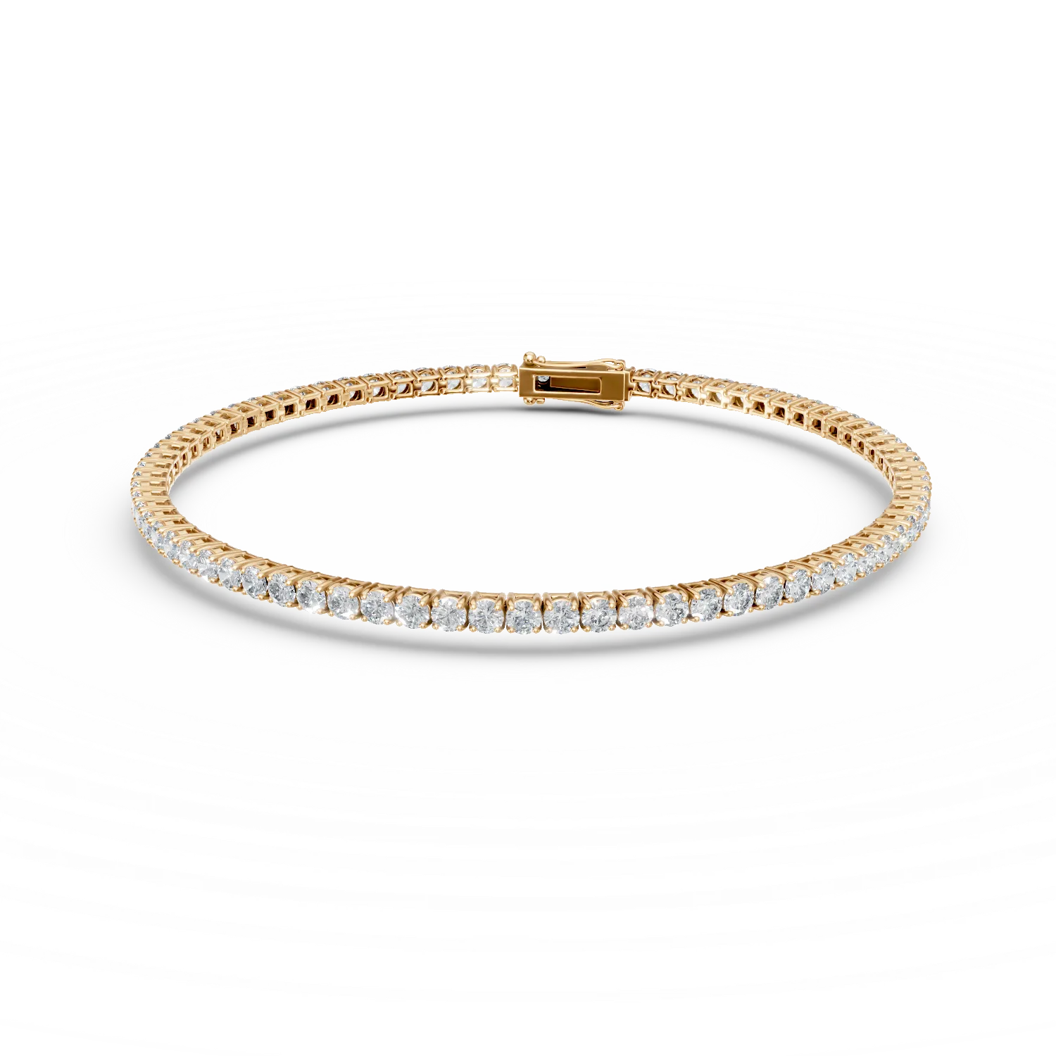 Bratara tennis din aur galben cu diamante de 2.5ct