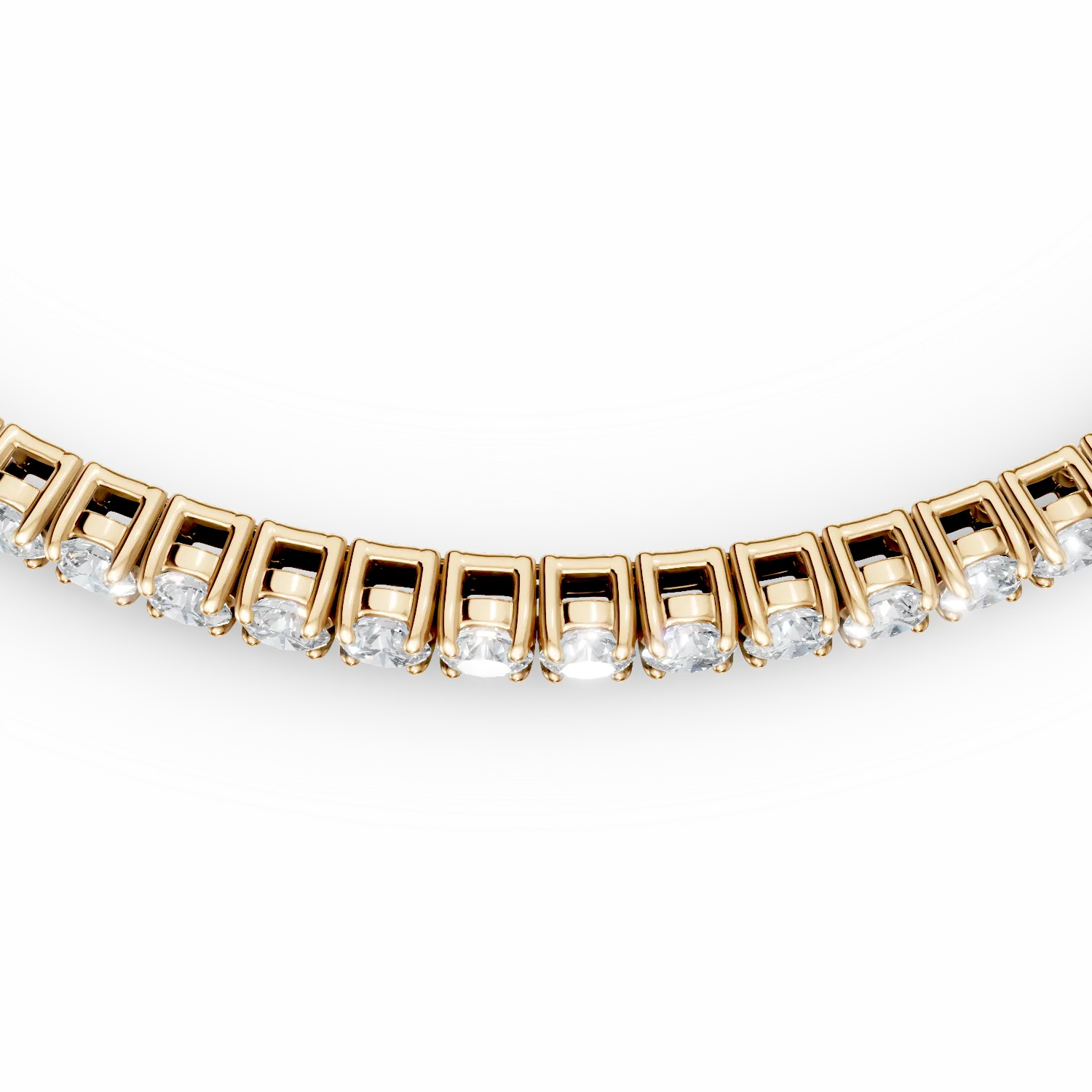 Bransoletka tenisowa z żółtego złota z 2.5ct diamentami