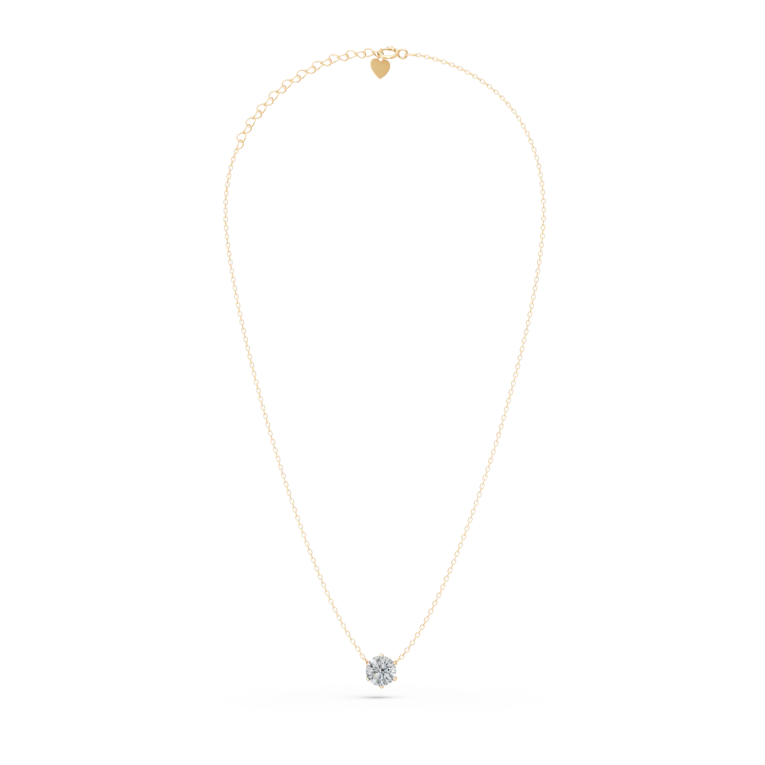 Lant cu pandantiv din aur galben cu diamant de 0.3ct