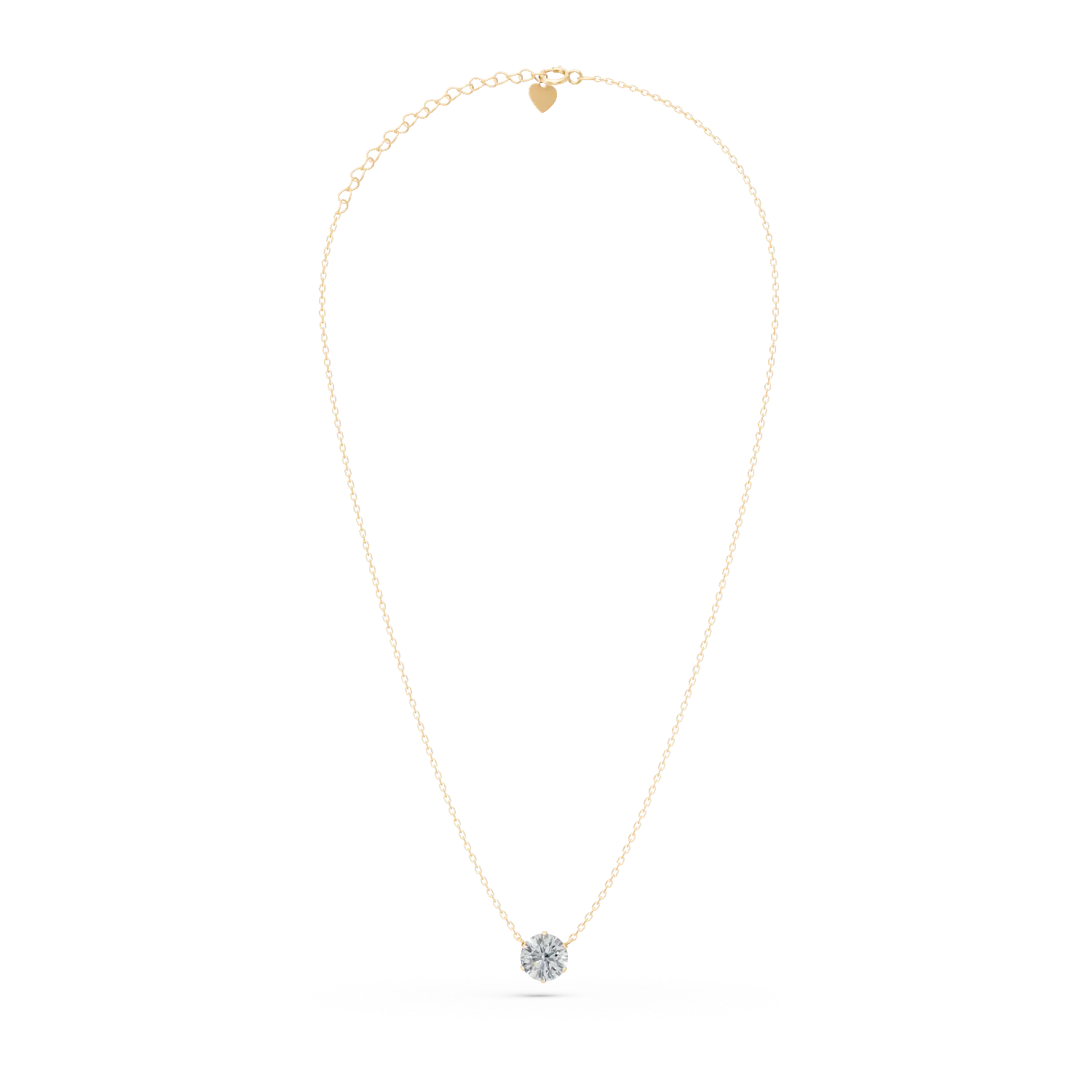Żółty złoty naszyjnik z diamentami o masie 0.4ct