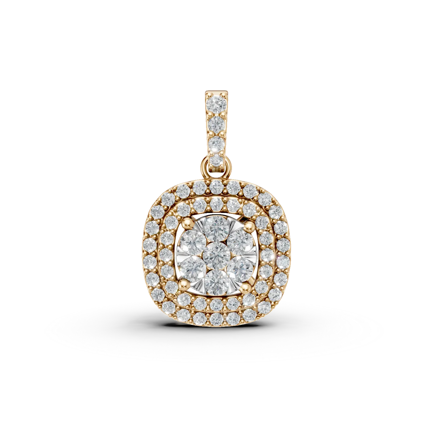 Pandantiv din aur galben cu diamante de 0.7ct