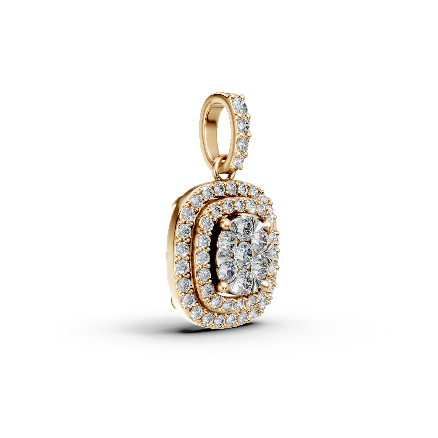 Pandantiv din aur galben cu diamante de 0.7ct
