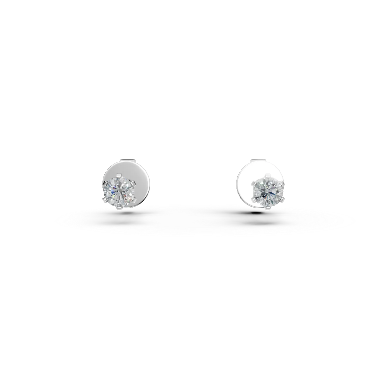 Fehér arany fülbevaló 0.2ct gyémánttal