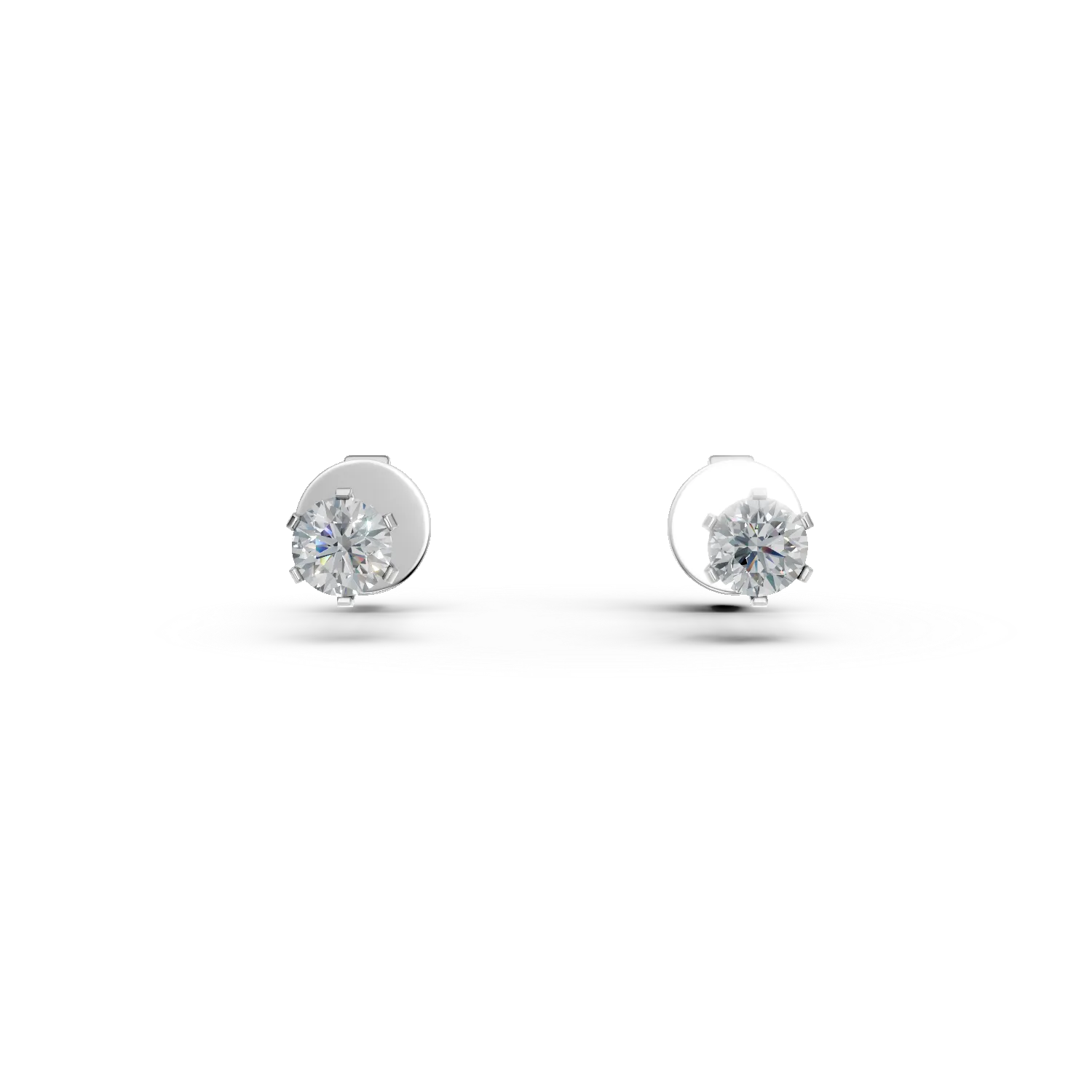 Fehér arany fülbevaló 0.3ct gyémánttal