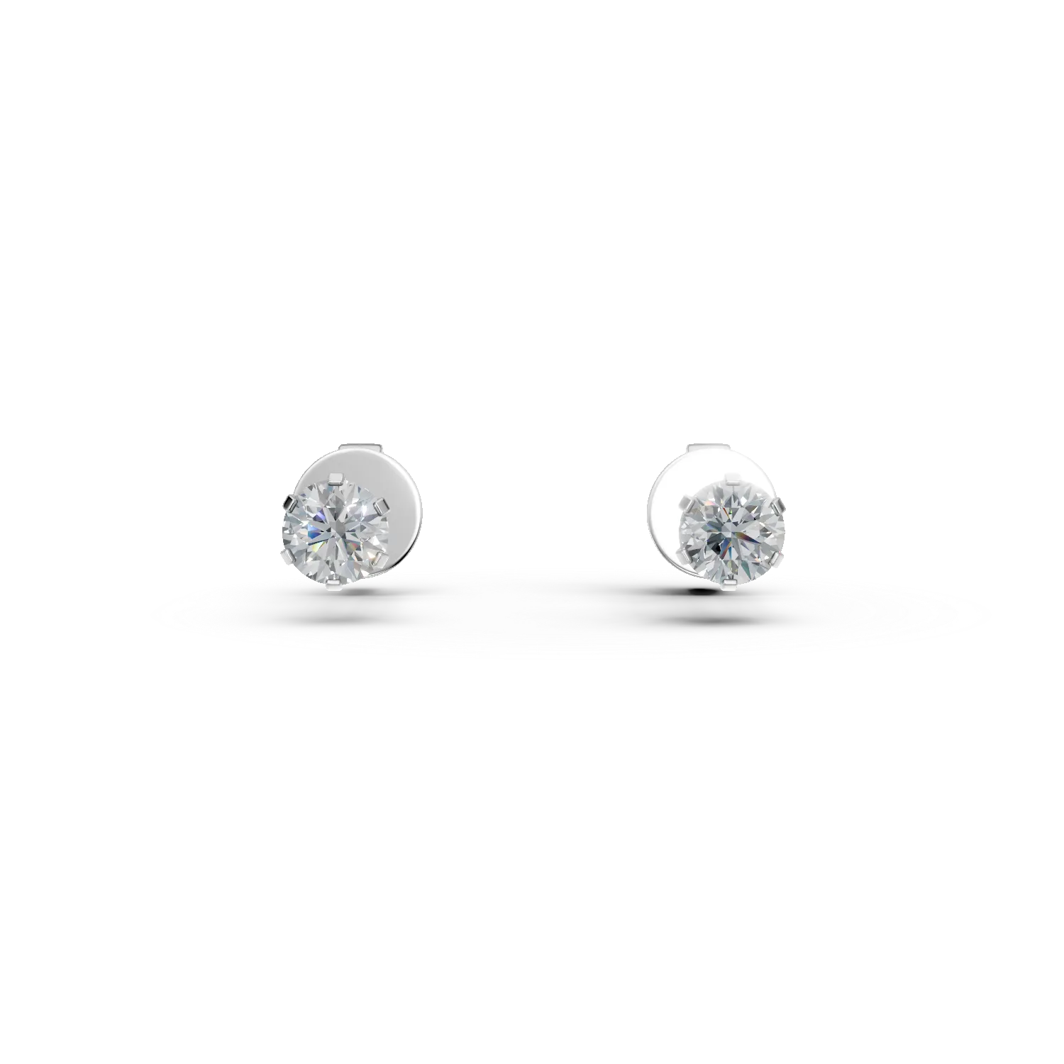 Cercei din aur alb cu diamante de 0.4ct - 1 | YEO