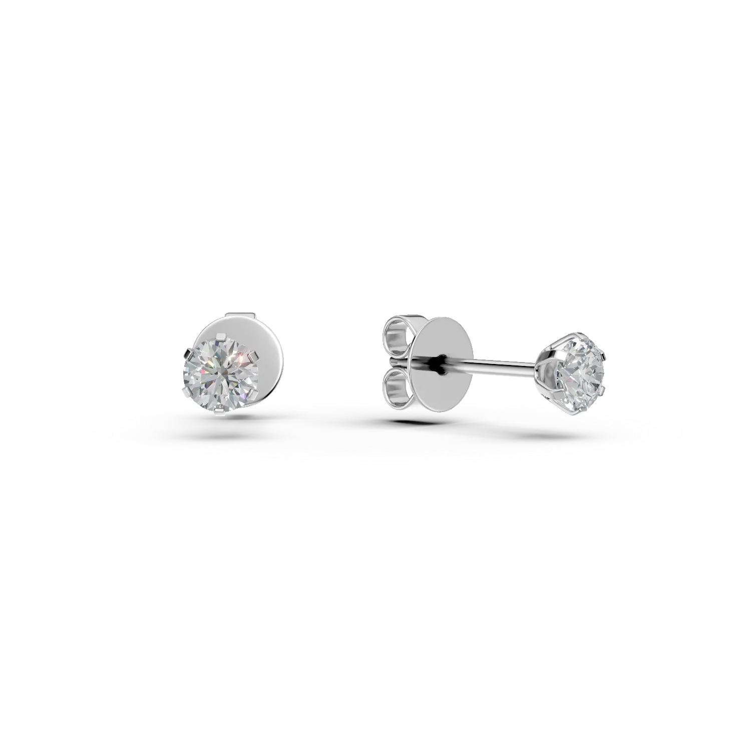 Teilor Cercei din aur alb cu diamante de 0.4ct