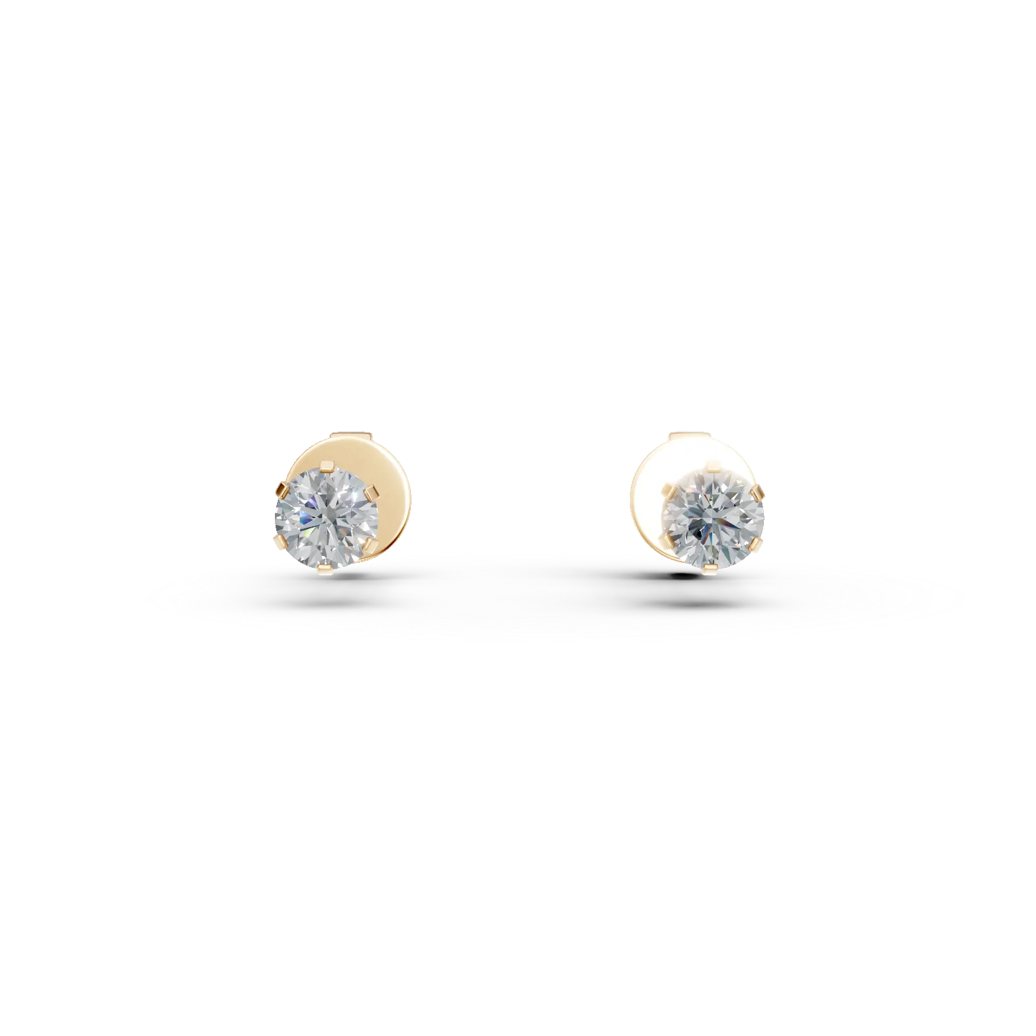 Yellow gold earrings with 0.4ct diamonds-190931