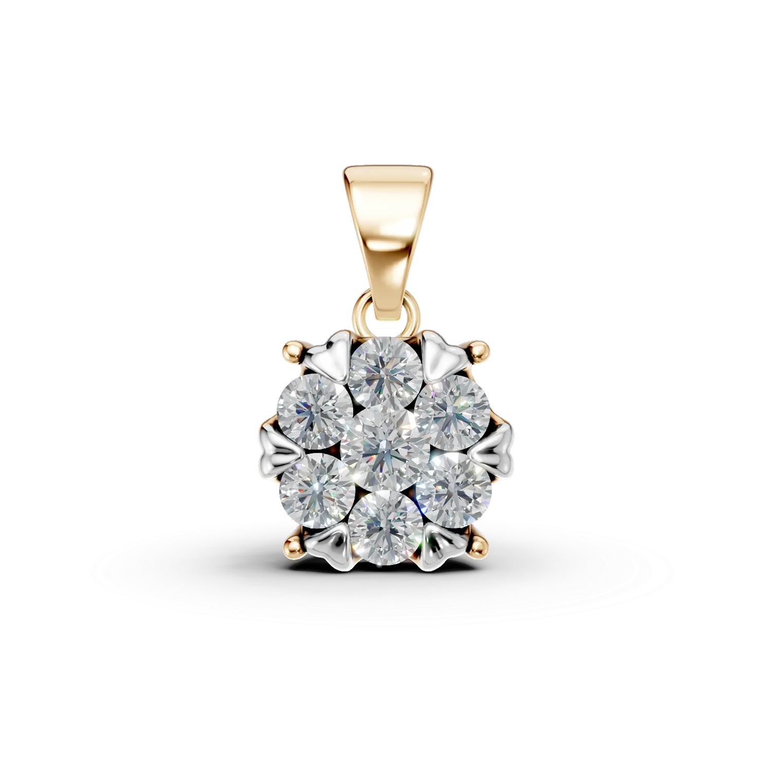 Pandantiv din aur galben cu diamante de 0.5ct