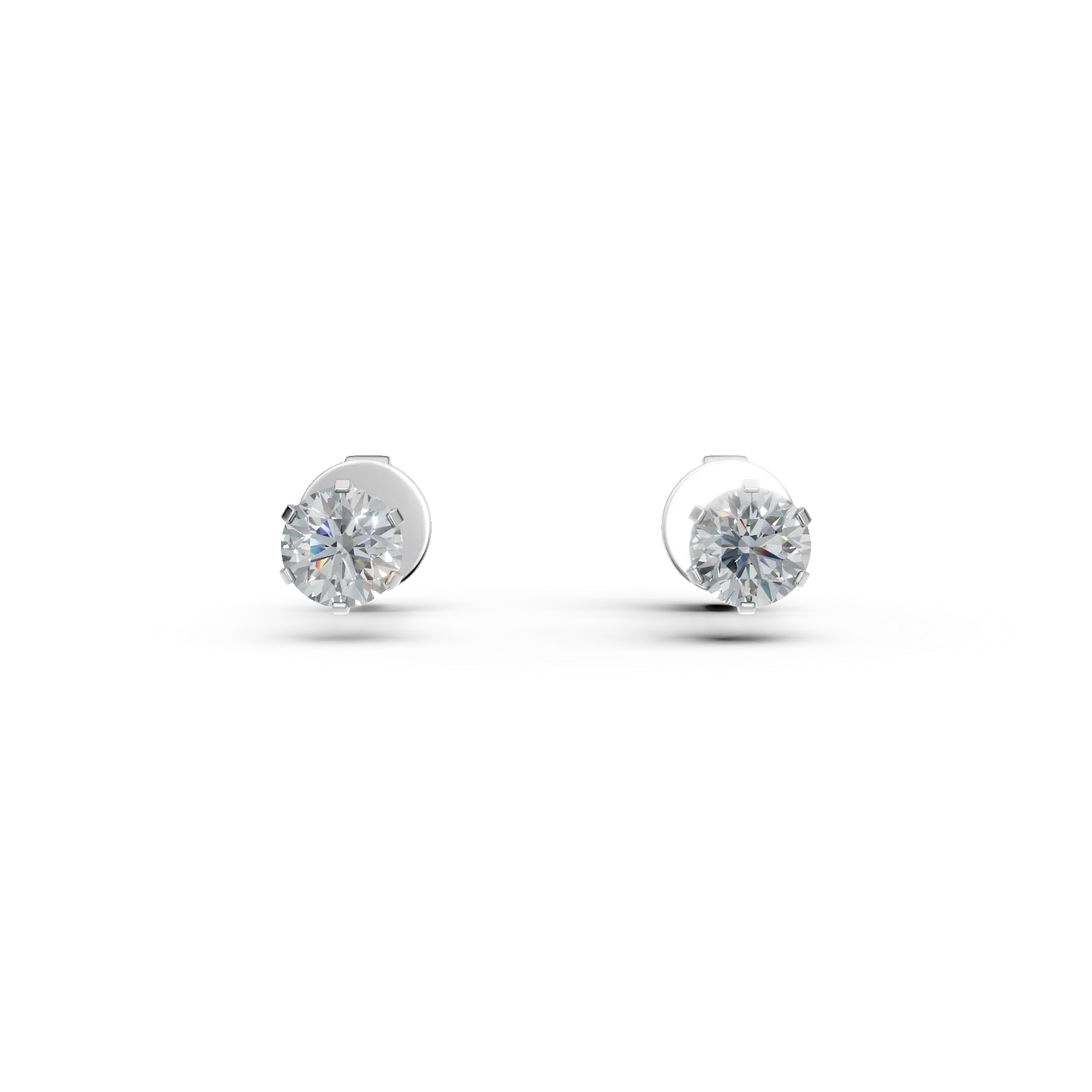 Cercei din aur alb cu diamante de 0.5ct