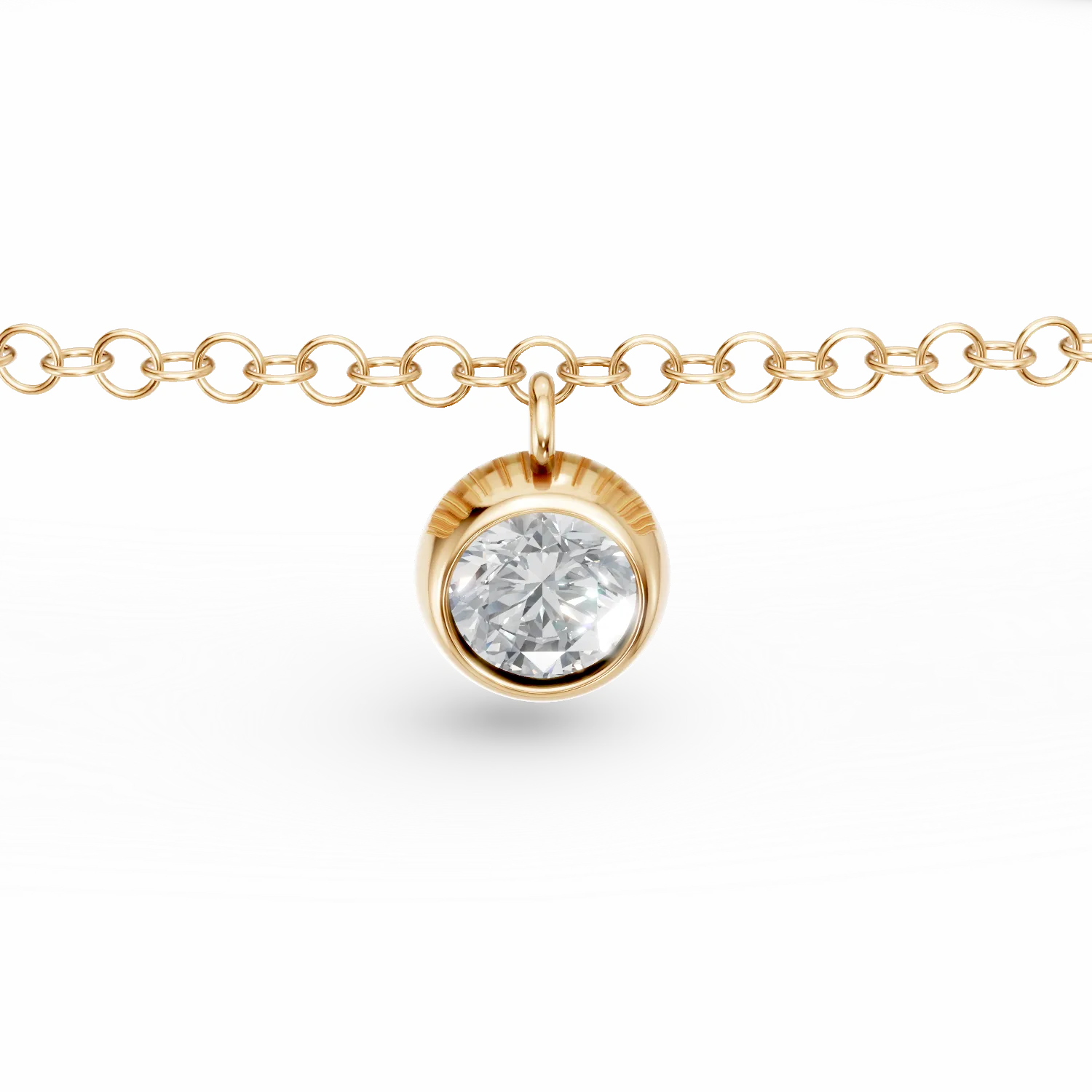 Bratara din aur galben cu diamante de 0.3ct
