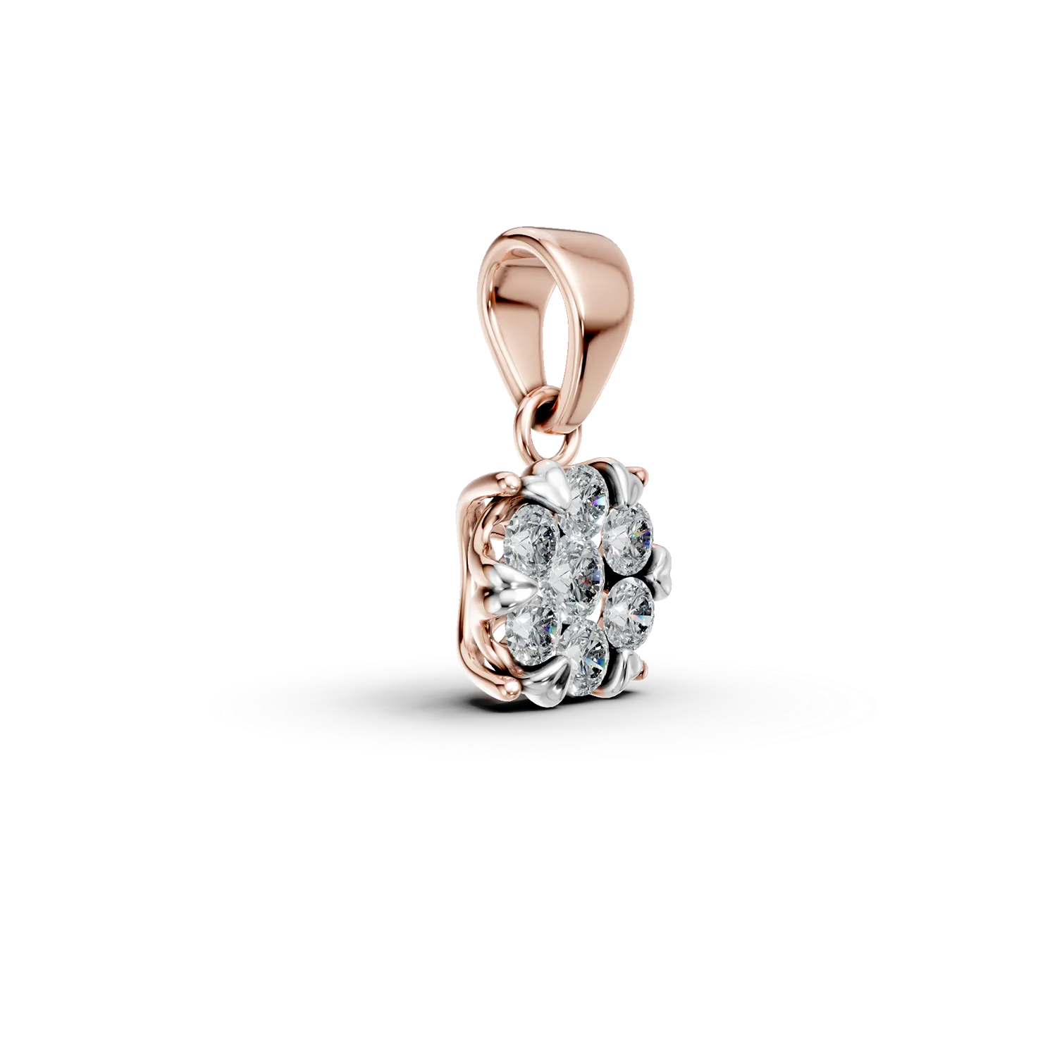 Rose gold pendant with 0.2ct diamonds