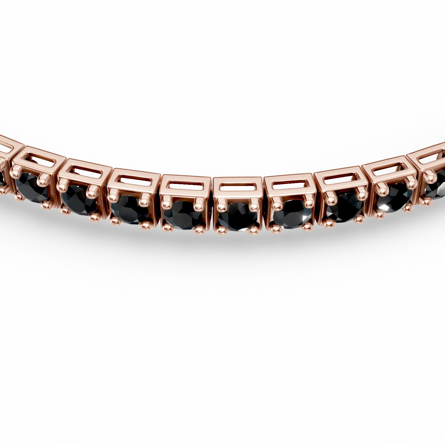 Rose gold tennis bracelet with 2ct brown diamonds