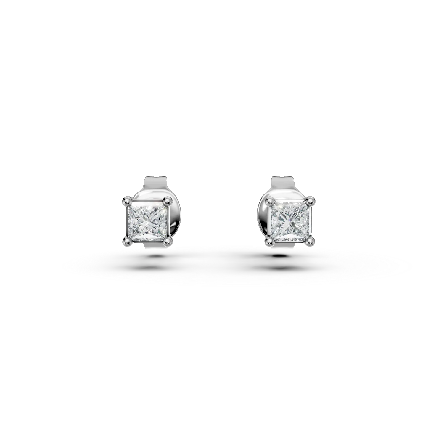 White gold stud earrings with 0.2ct diamonds-191212