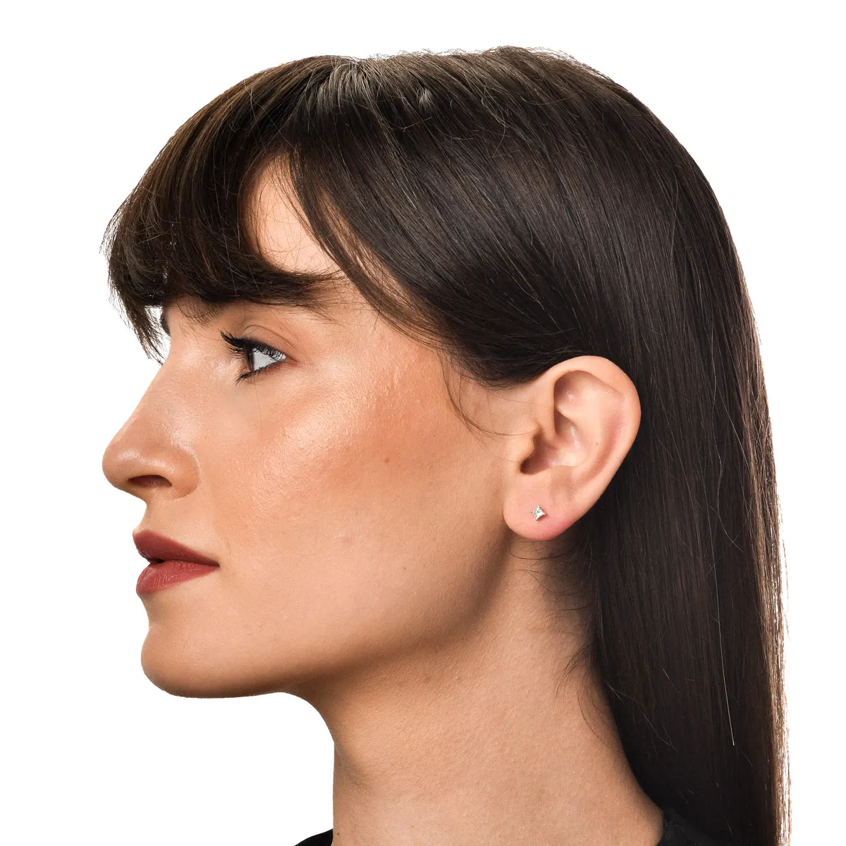 Kolczyki z białego złota z diamentami o masie 0.2ct