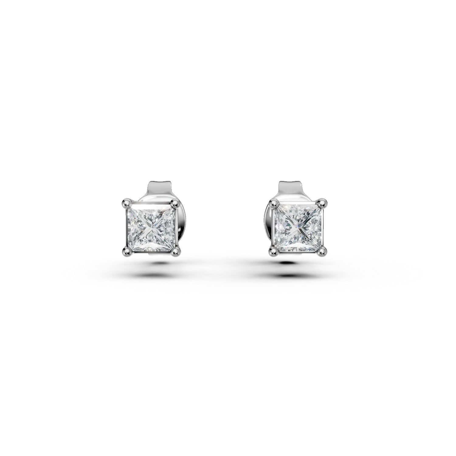 White gold stud earrings with 0.3ct diamonds-191215