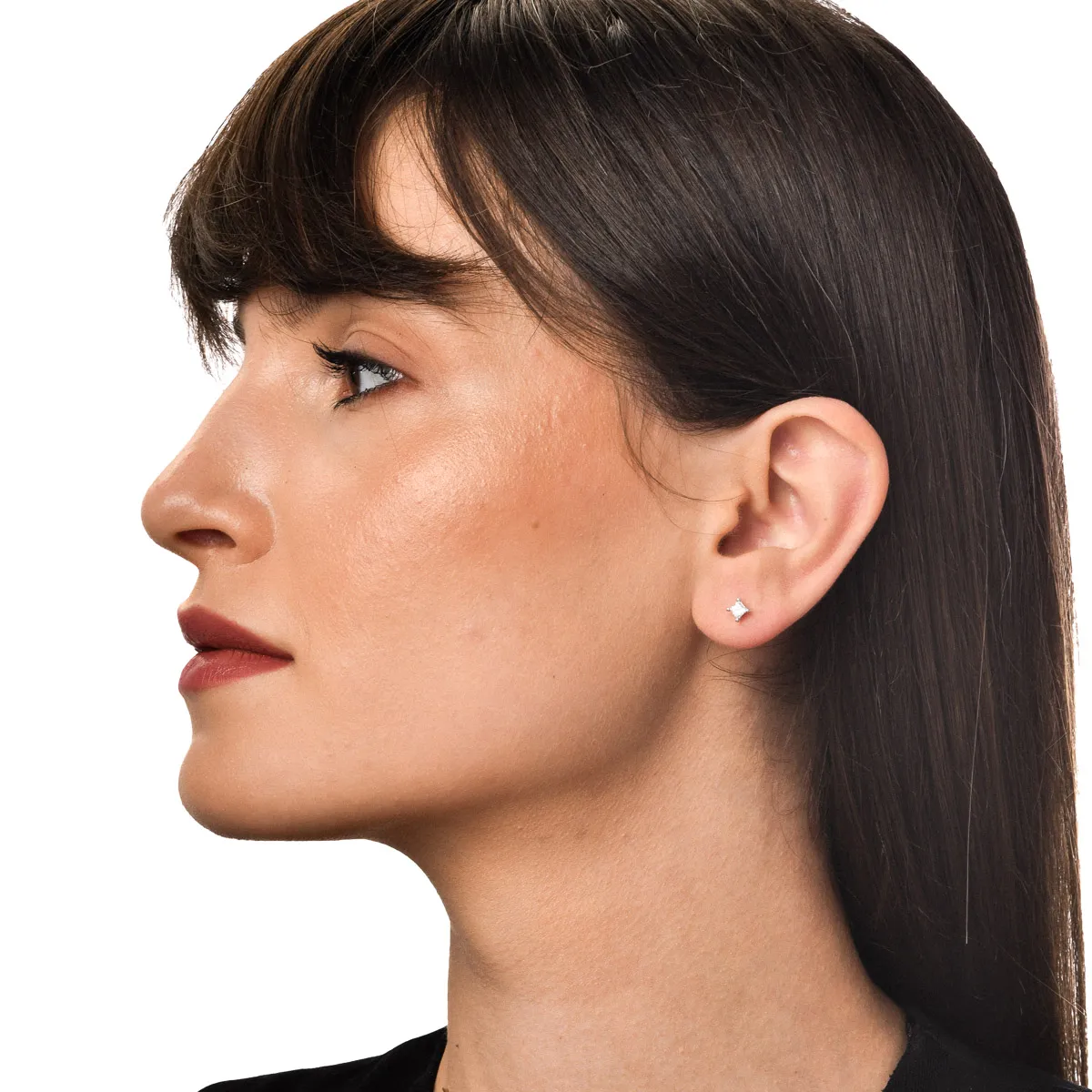 Kolczyki z białego złota z diamentami o masie 0.3ct