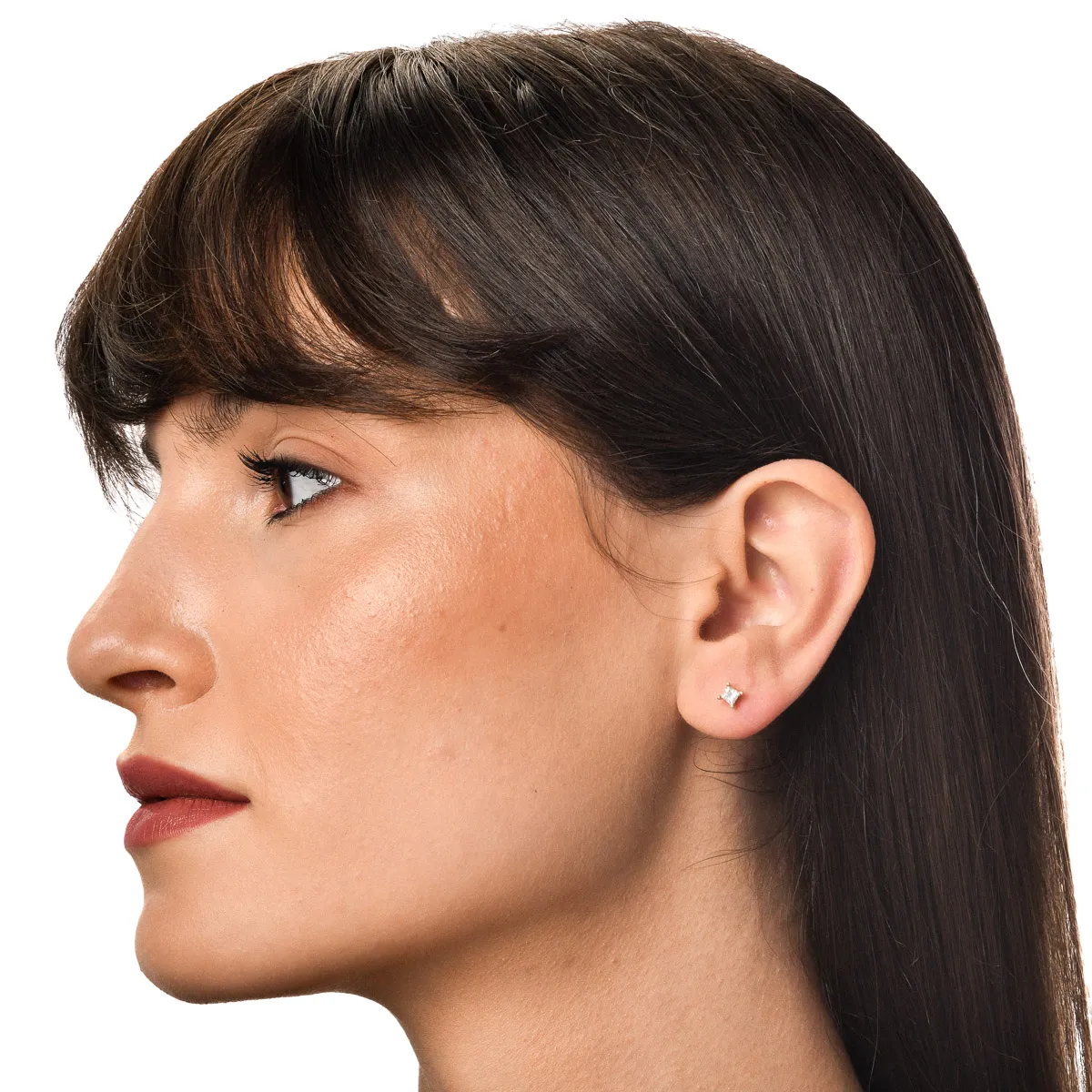 Yellow gold stud earrings with 0.3ct diamonds