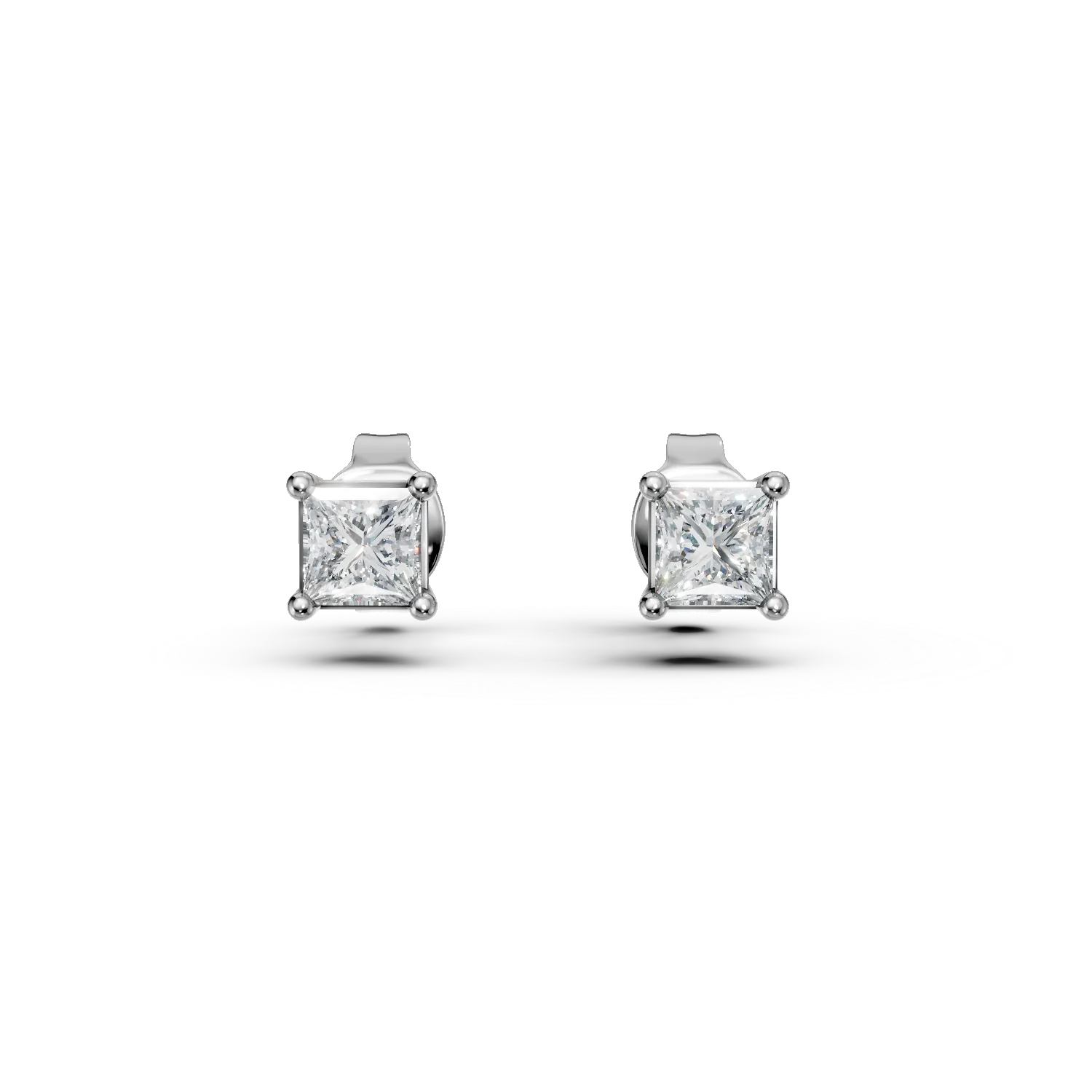 Fehér arany fülbevaló 0.4ct gyémánttal