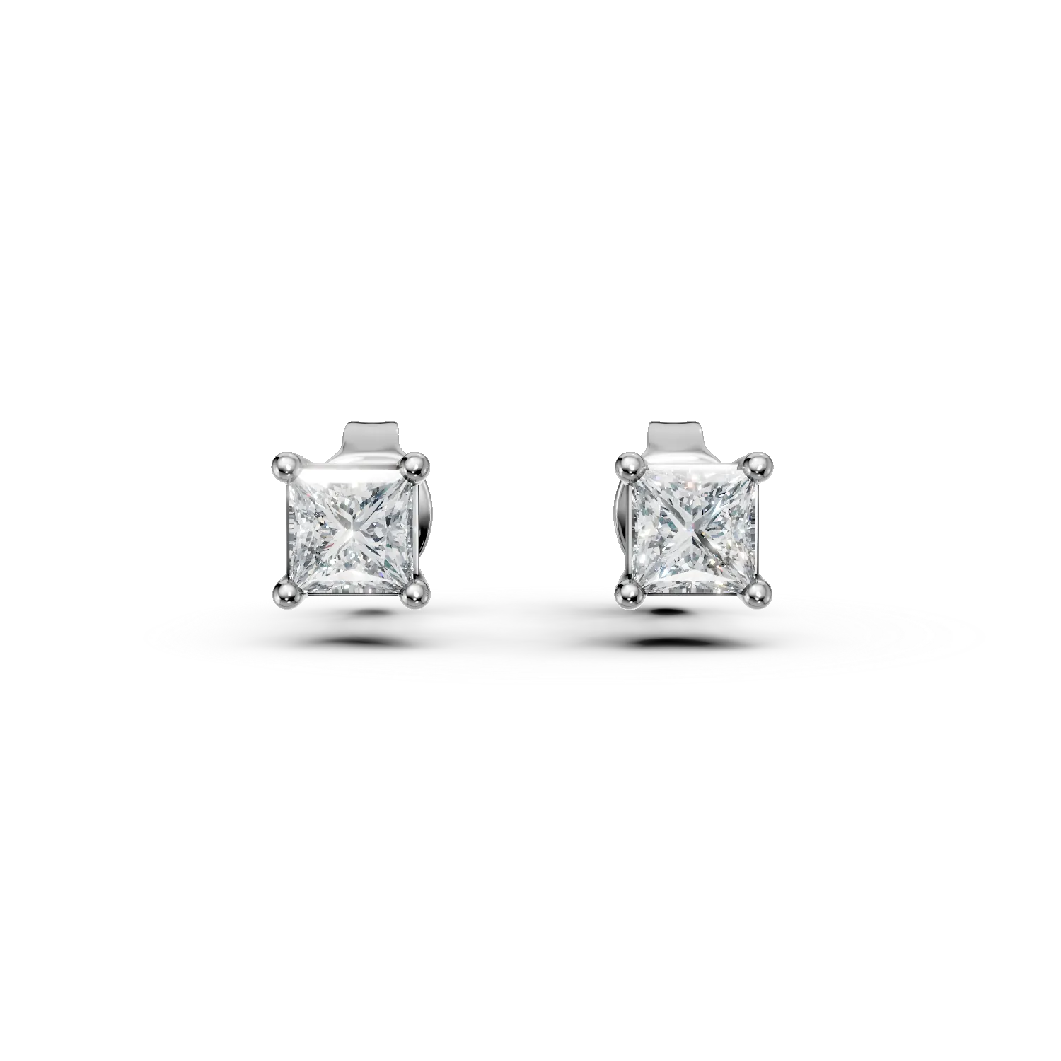 Fehér arany fülbevaló 0.5ct gyémánttal