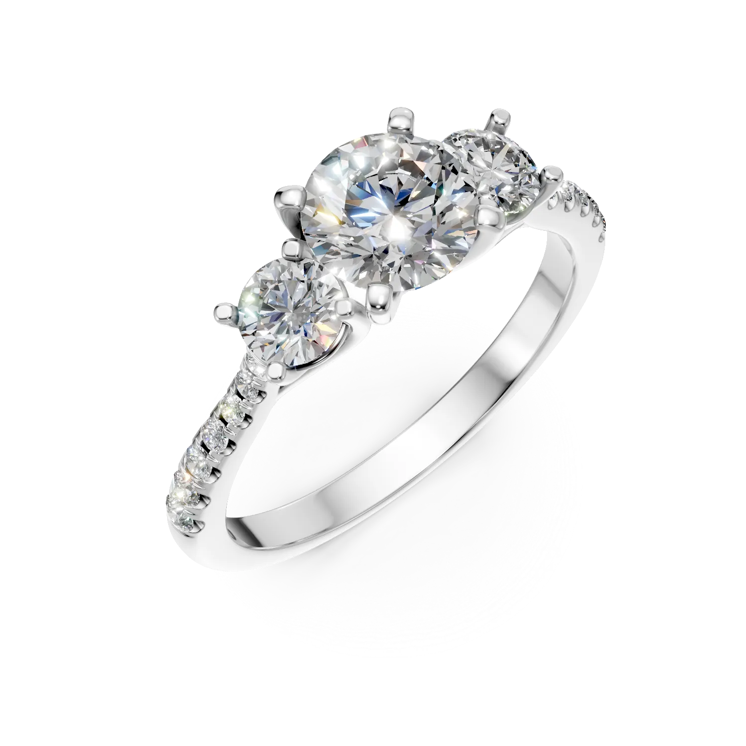 White gold ring with 1.8ct lab-grown diamonds