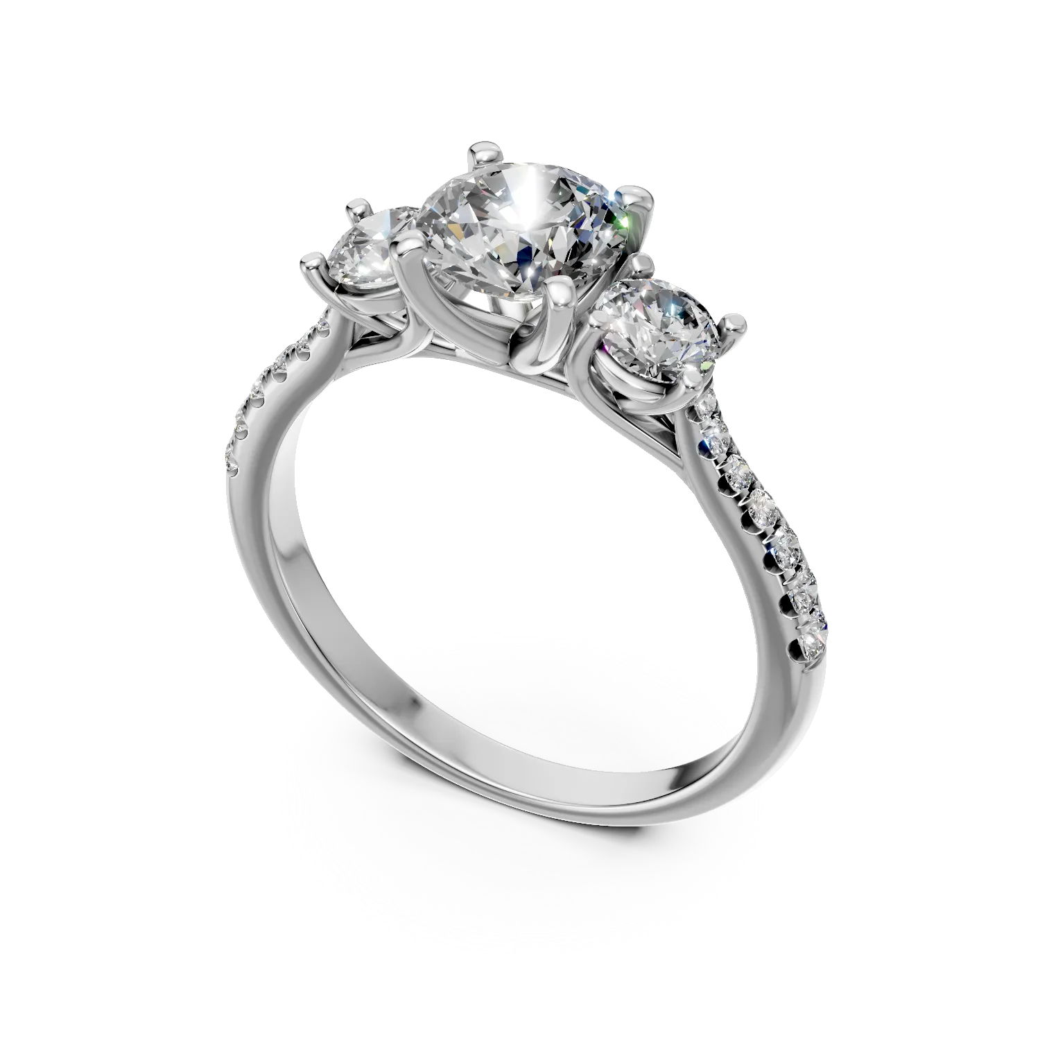 White gold ring with 1.8ct lab-grown diamonds