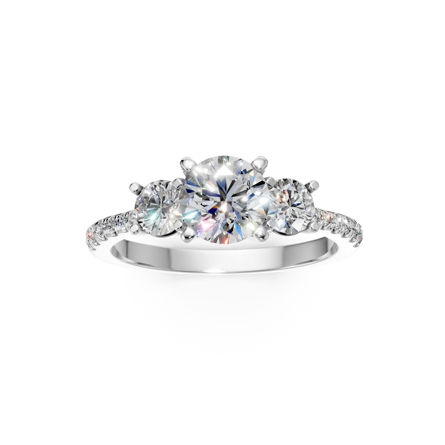 White gold ring with 1.8ct lab-grown diamonds