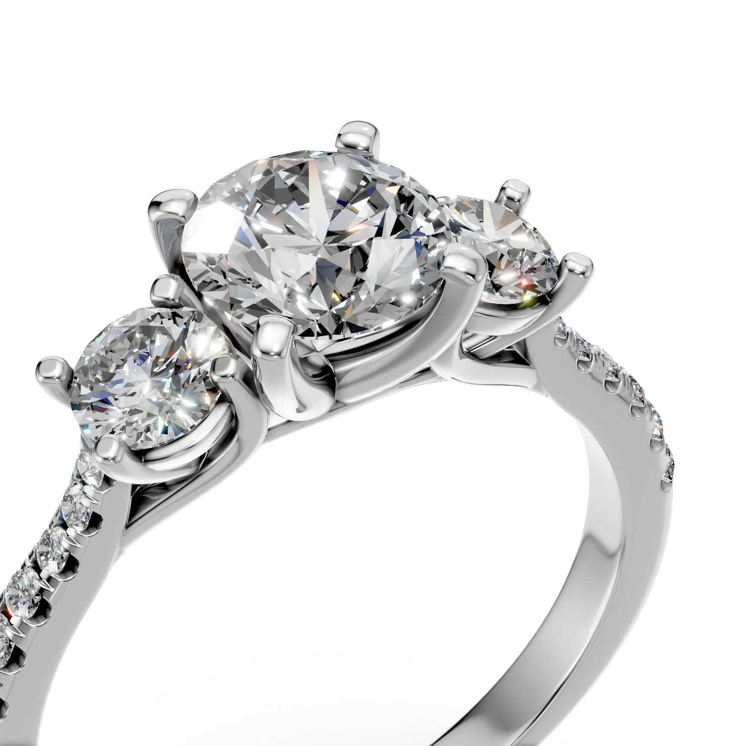 White gold ring with 1.8ct lab-grown diamonds
