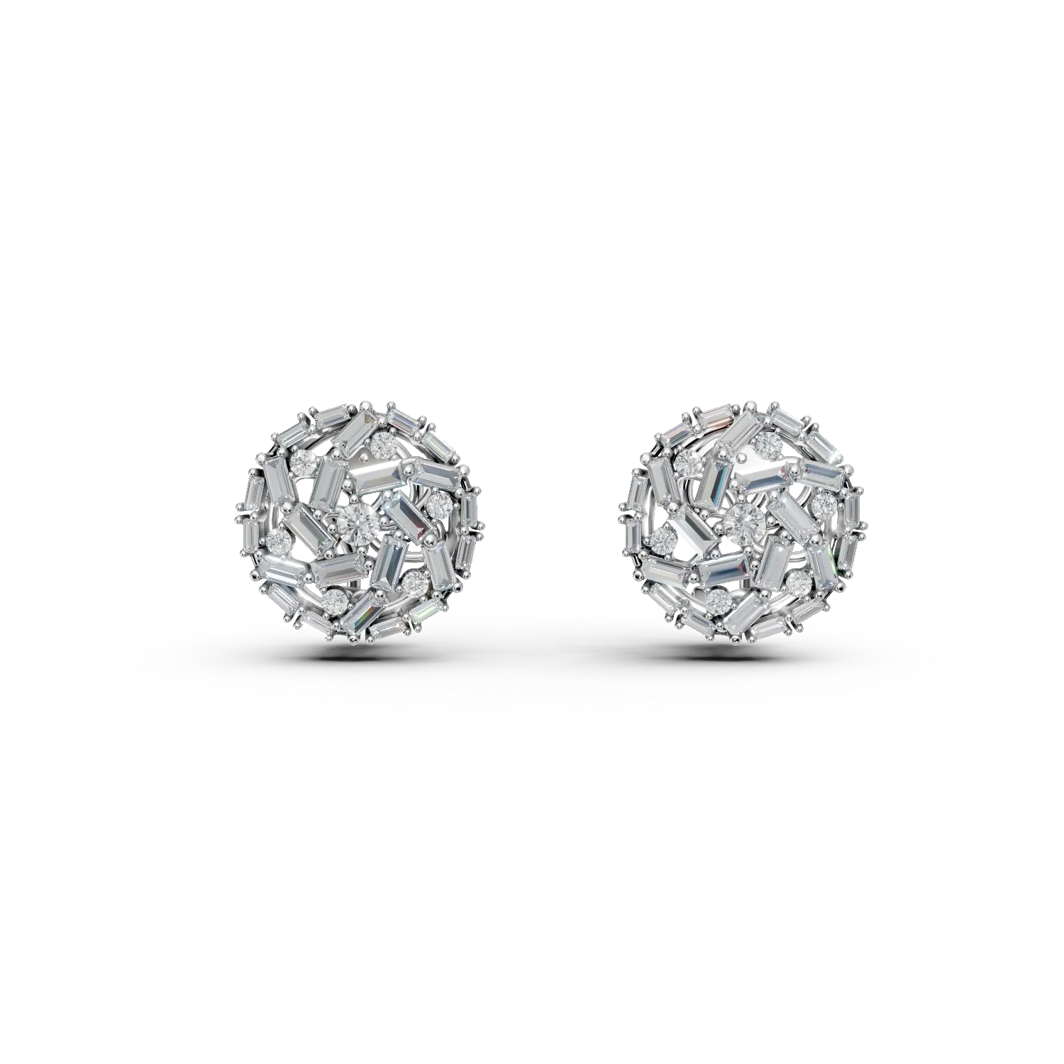 White gold on-ear earrings with 1.4ct diamonds-191296