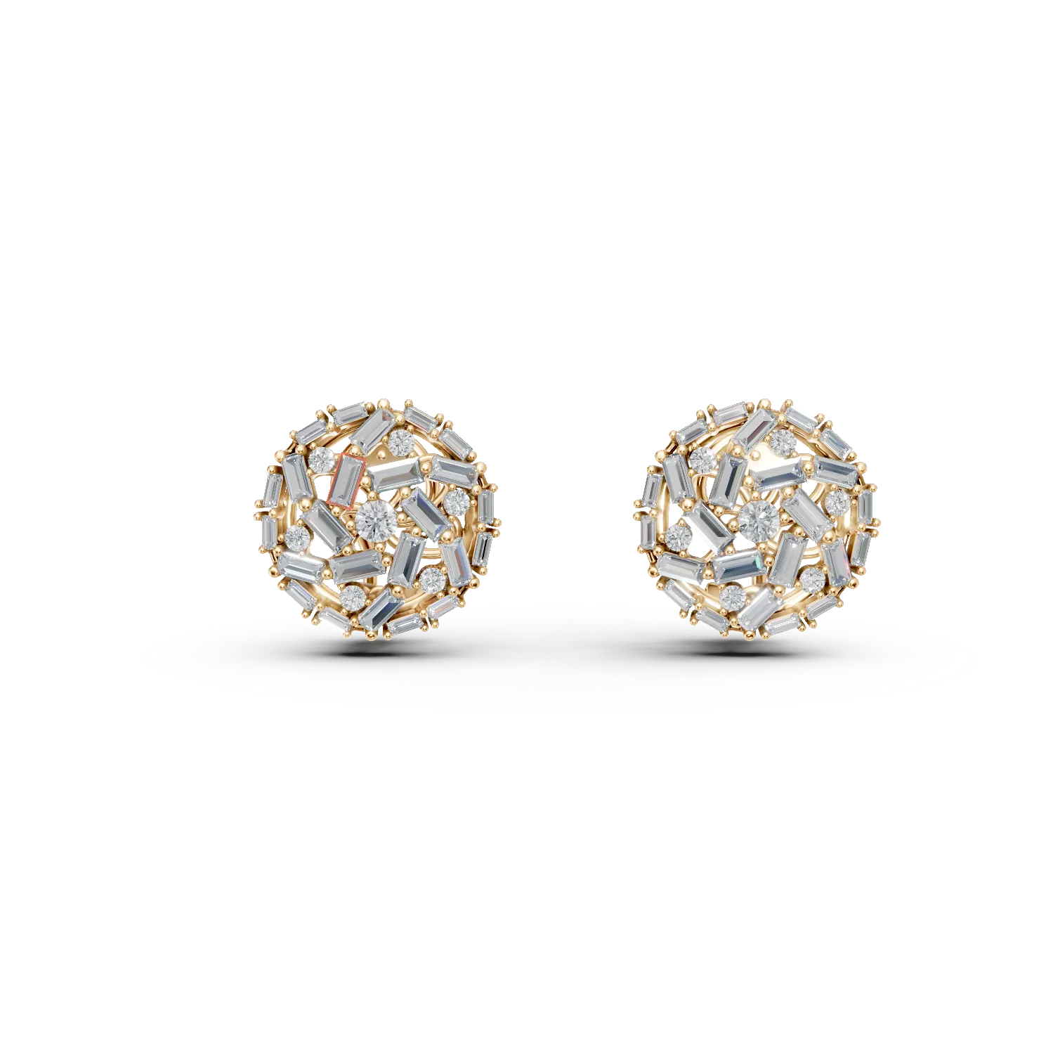 Cercei on ear din aur galben cu diamante de 1.4ct-191300