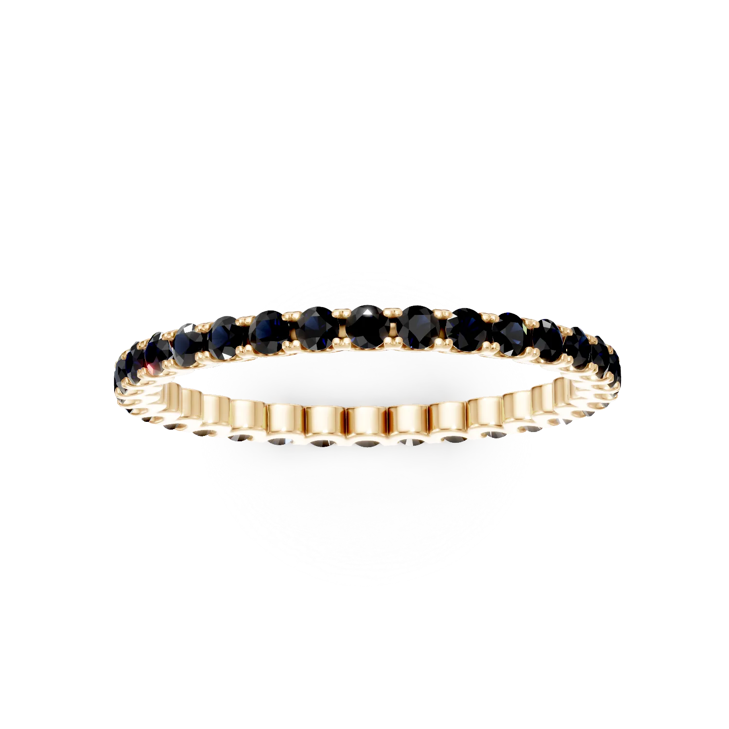 Inel eternity din aur galben cu safire de 0.8ct