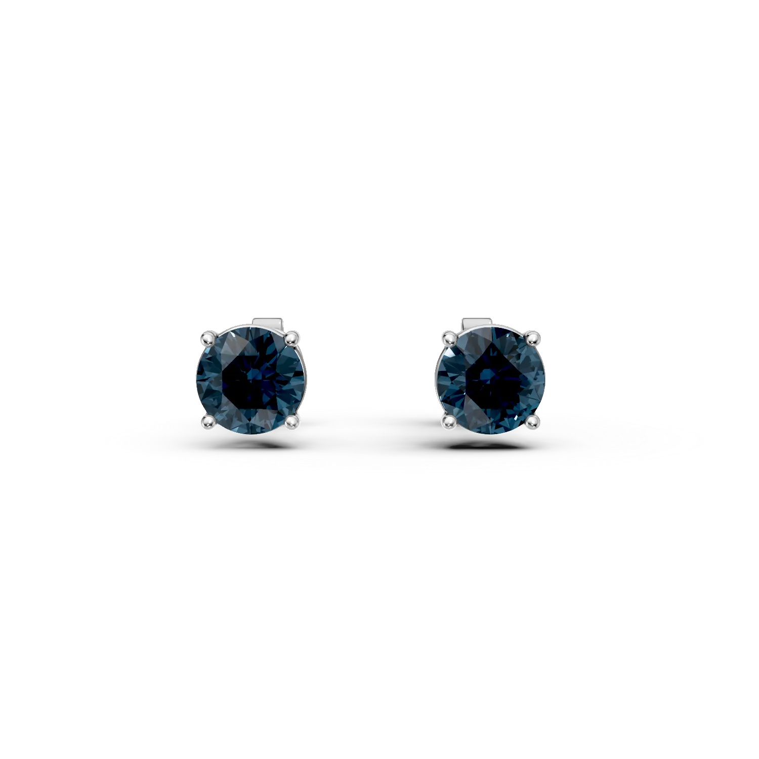 White gold earrings with 2.1ct London blue topaz