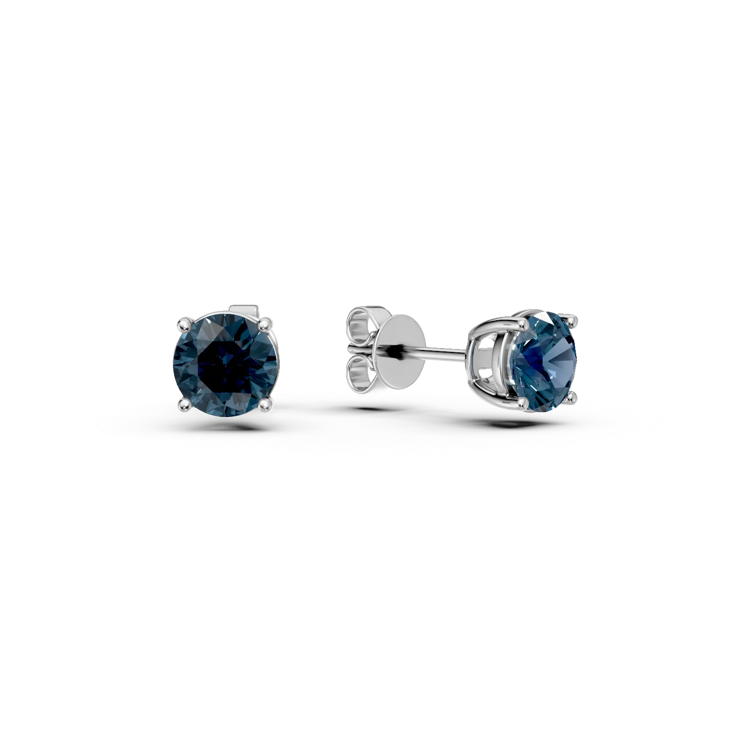 Cercei din aur alb cu topaze London blue de 2.1ct