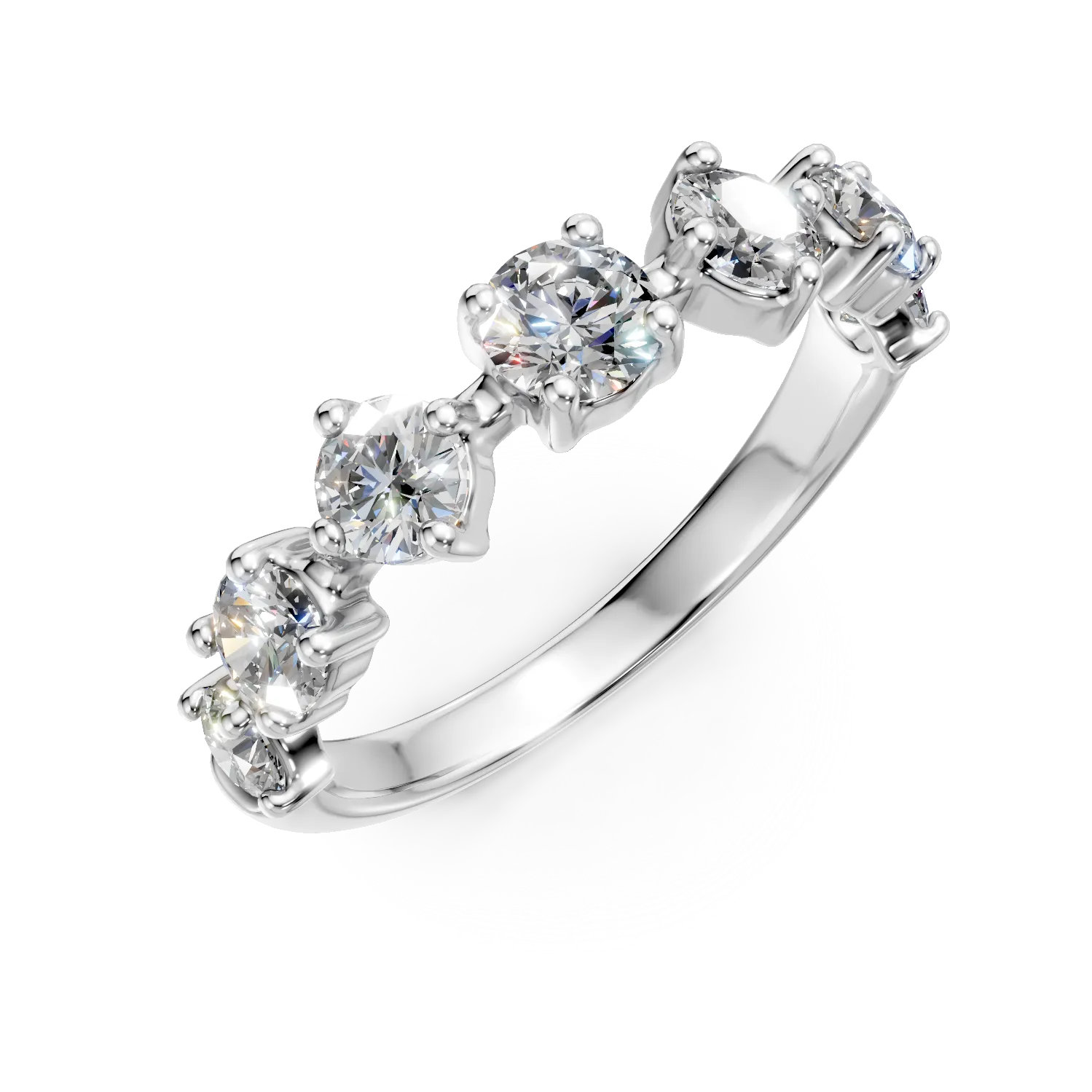 White gold half eternity ring with 0.9ct lab grown diamonds-192082