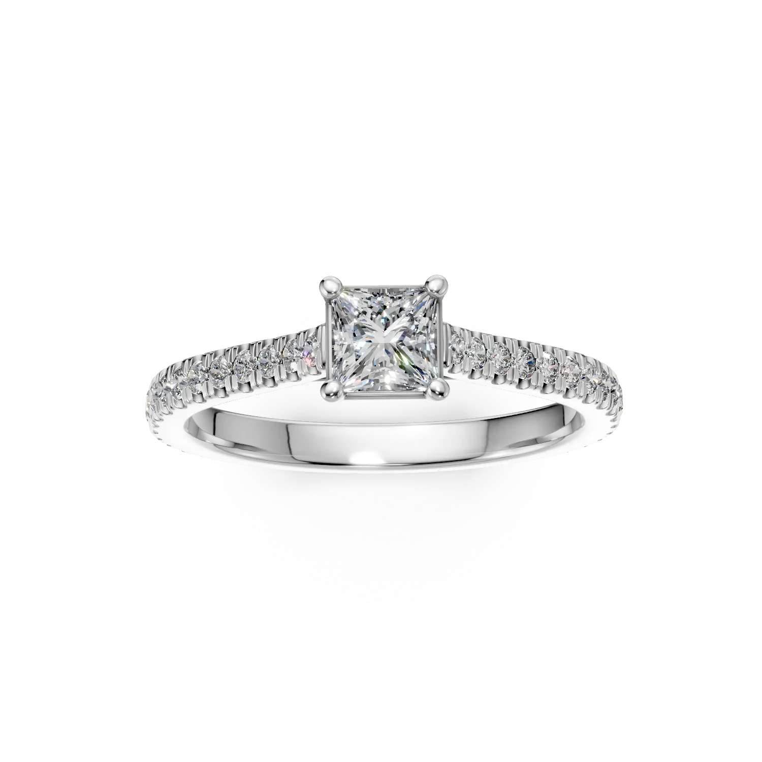 White gold engagement ring with 0.5ct diamonds