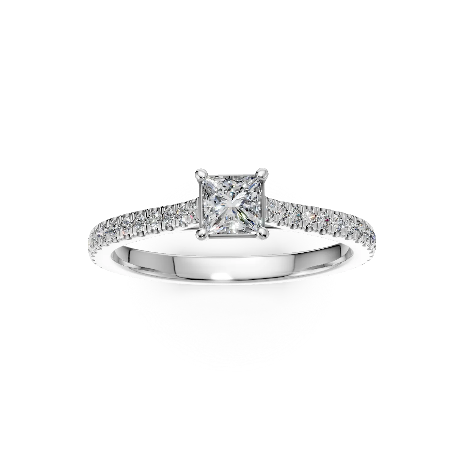 White gold engagement ring with 0.4ct diamonds