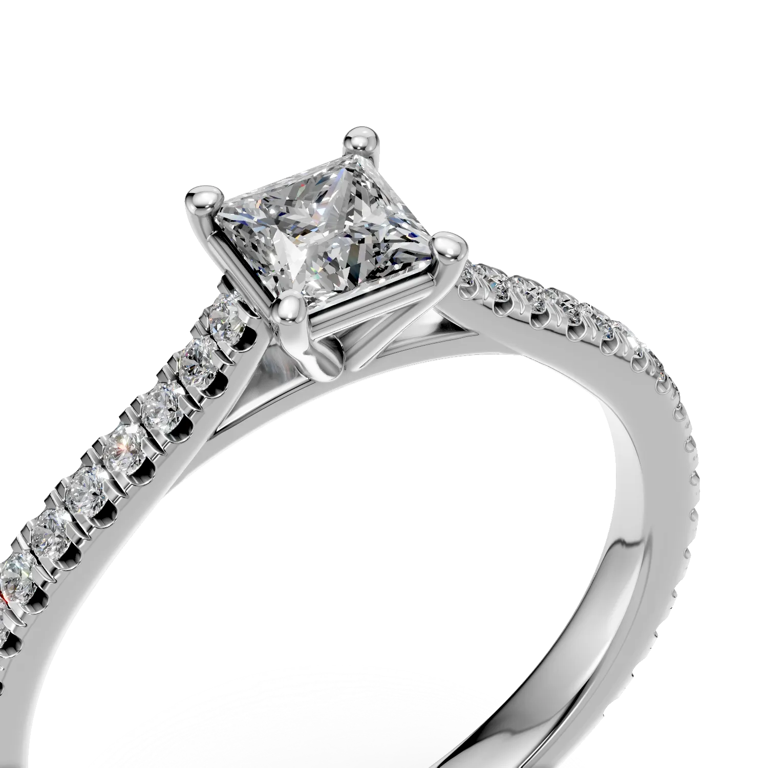 White gold engagement ring with 0.4ct diamonds