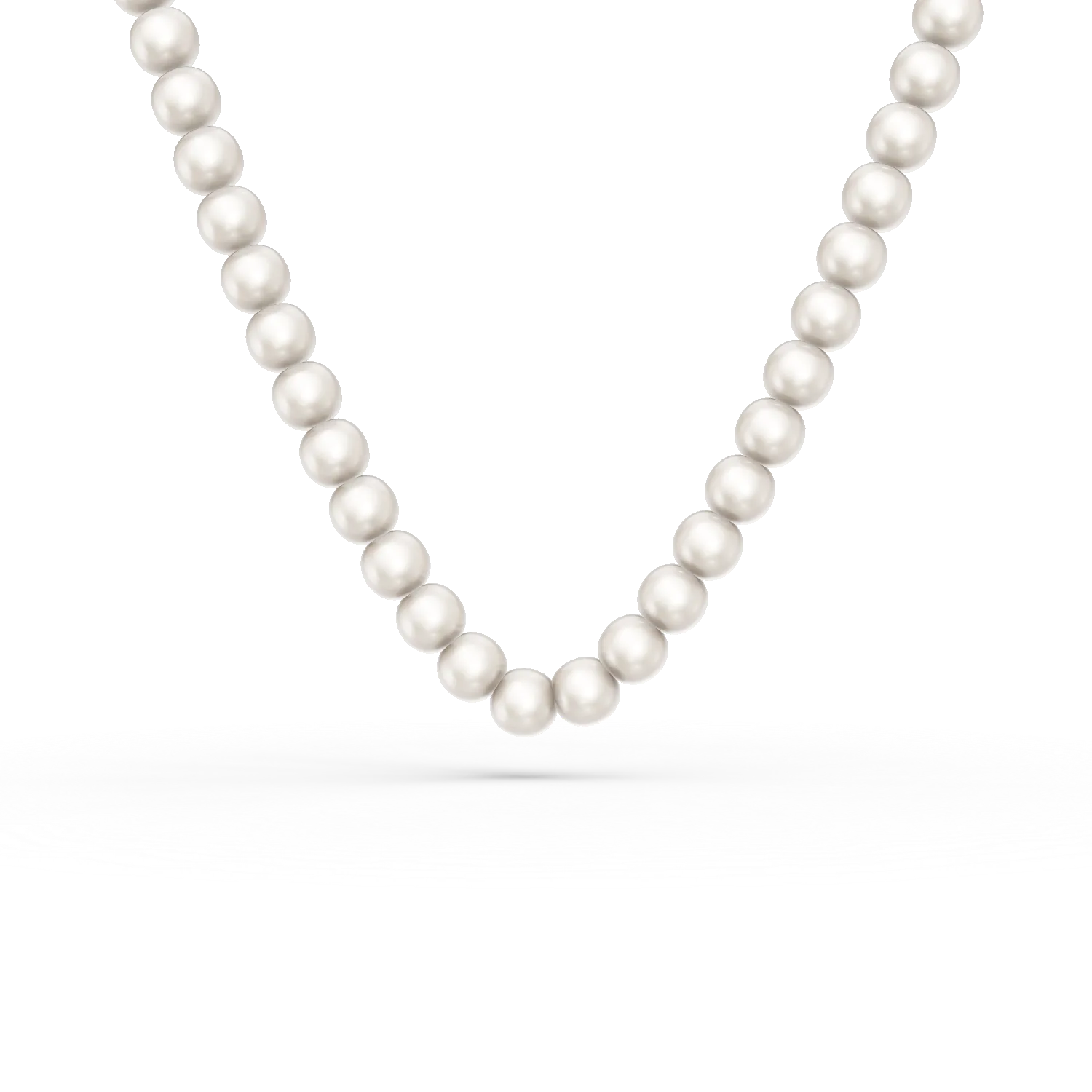 White gold necklace with fresh water pearls-192183