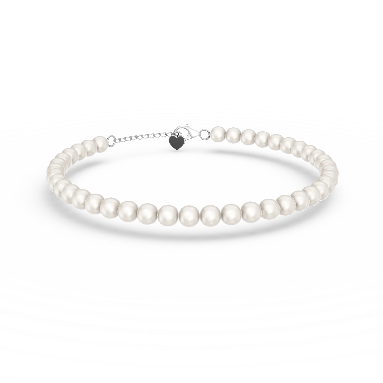 White gold bracelet with fresh water pearls-192199