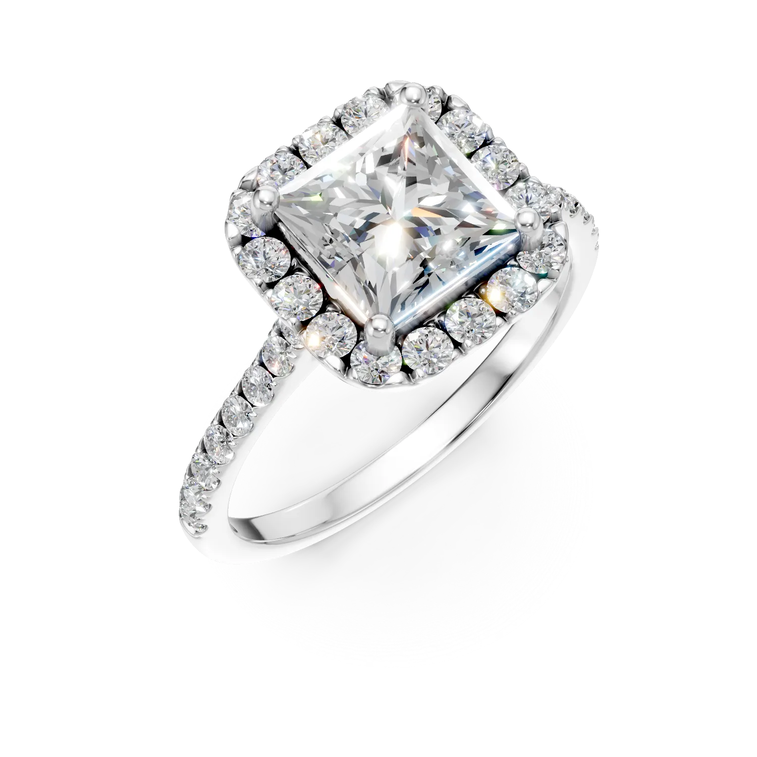 White gold geometric ring with 1.4ct lab grown diamonds-192287