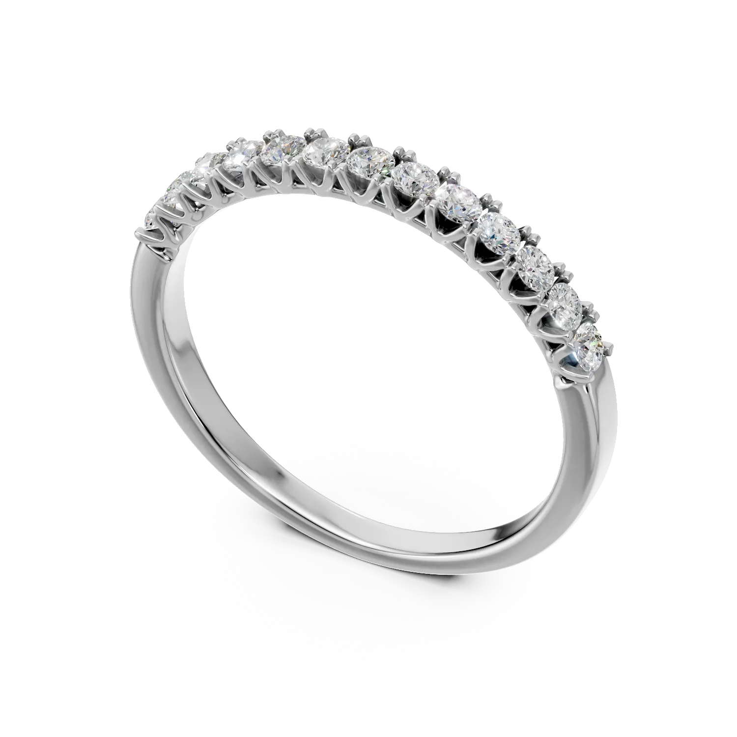 White gold semieternity ring with 0.2ct diamonds