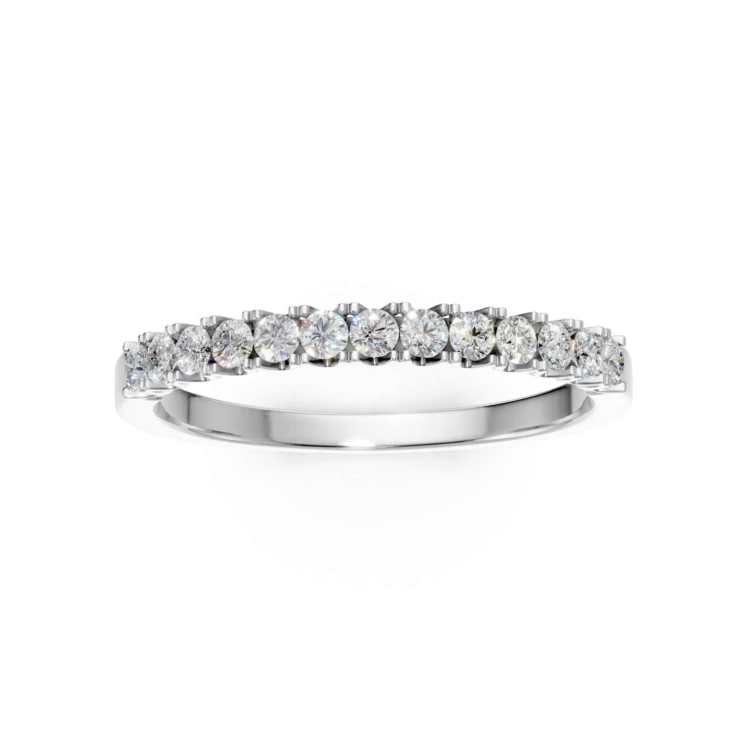 White gold semieternity ring with 0.2ct diamonds