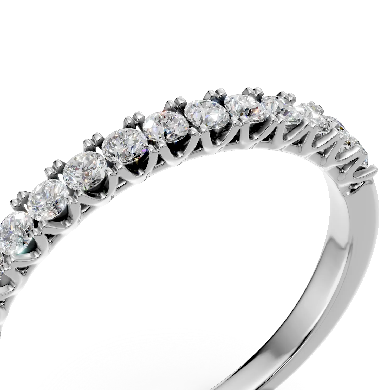 White gold semieternity ring with 0.2ct diamonds
