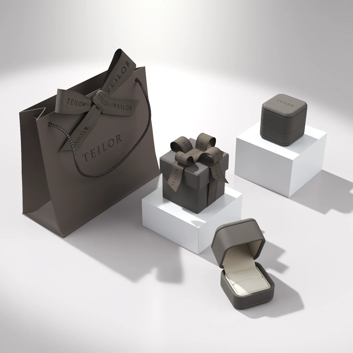 Inel de logodna din aur alb cu diamante albastre de 0.3ct