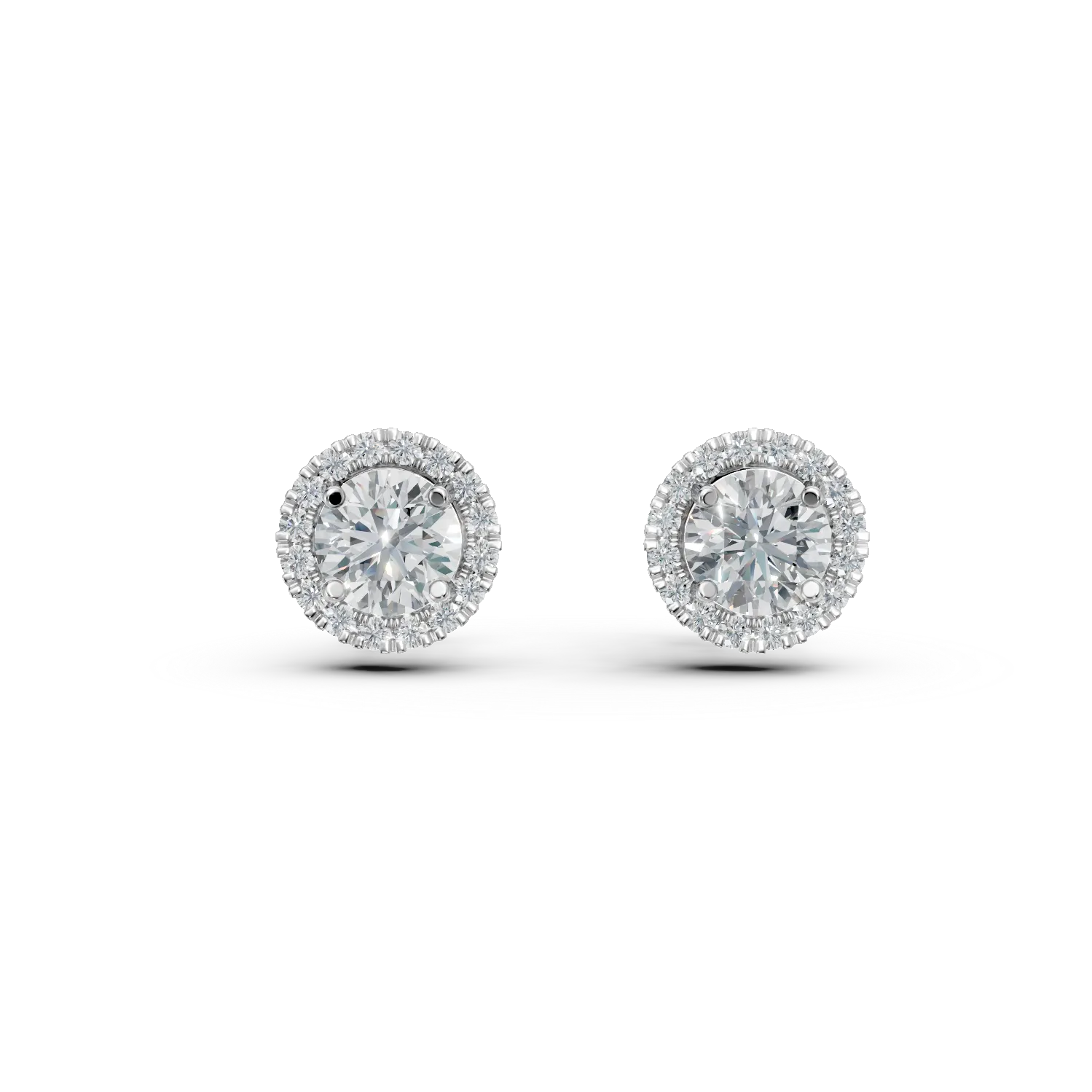 Yellow gold round earrings with 1.8ct lab grown diamonds-192998