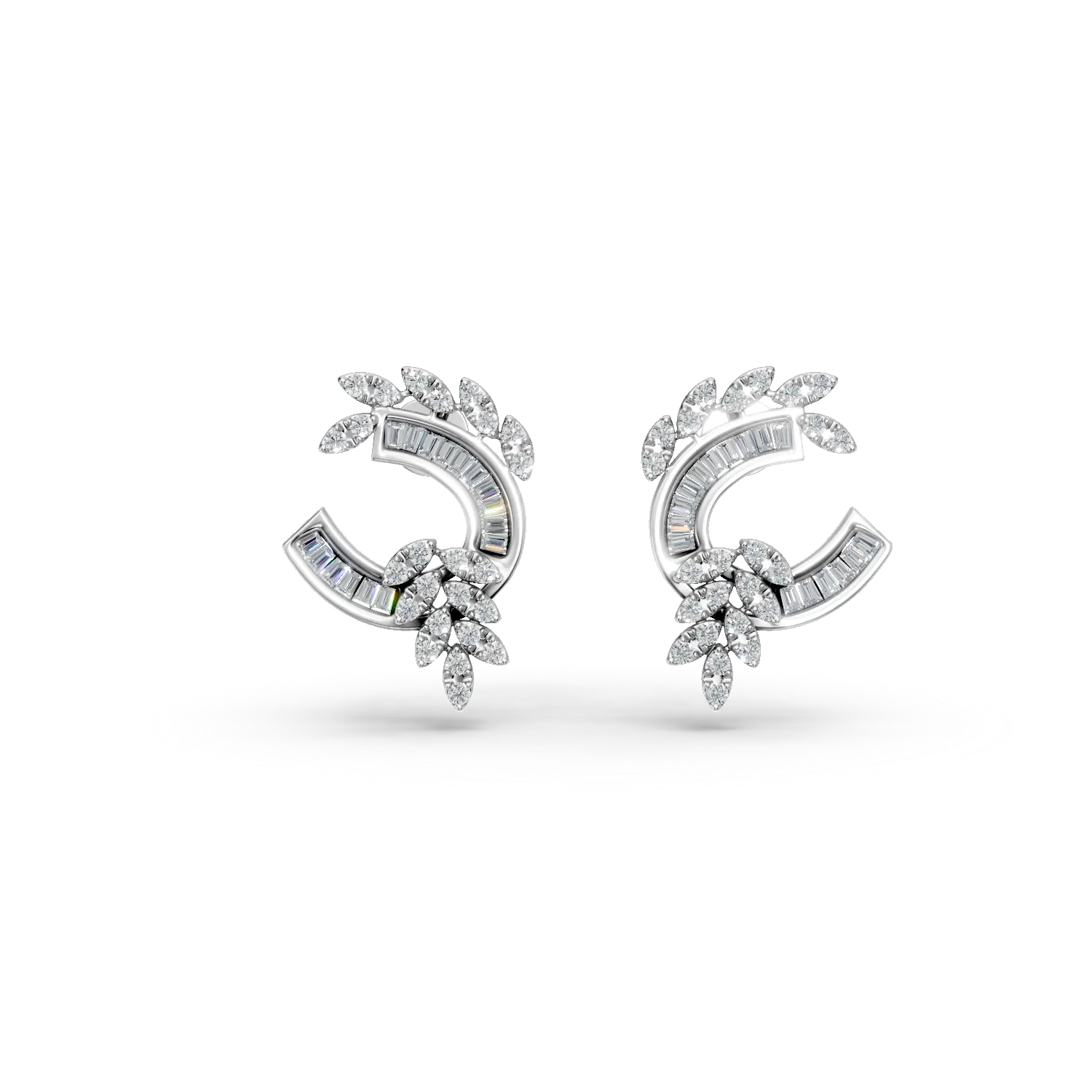 White gold earrings with 0.8ct diamonds-193440