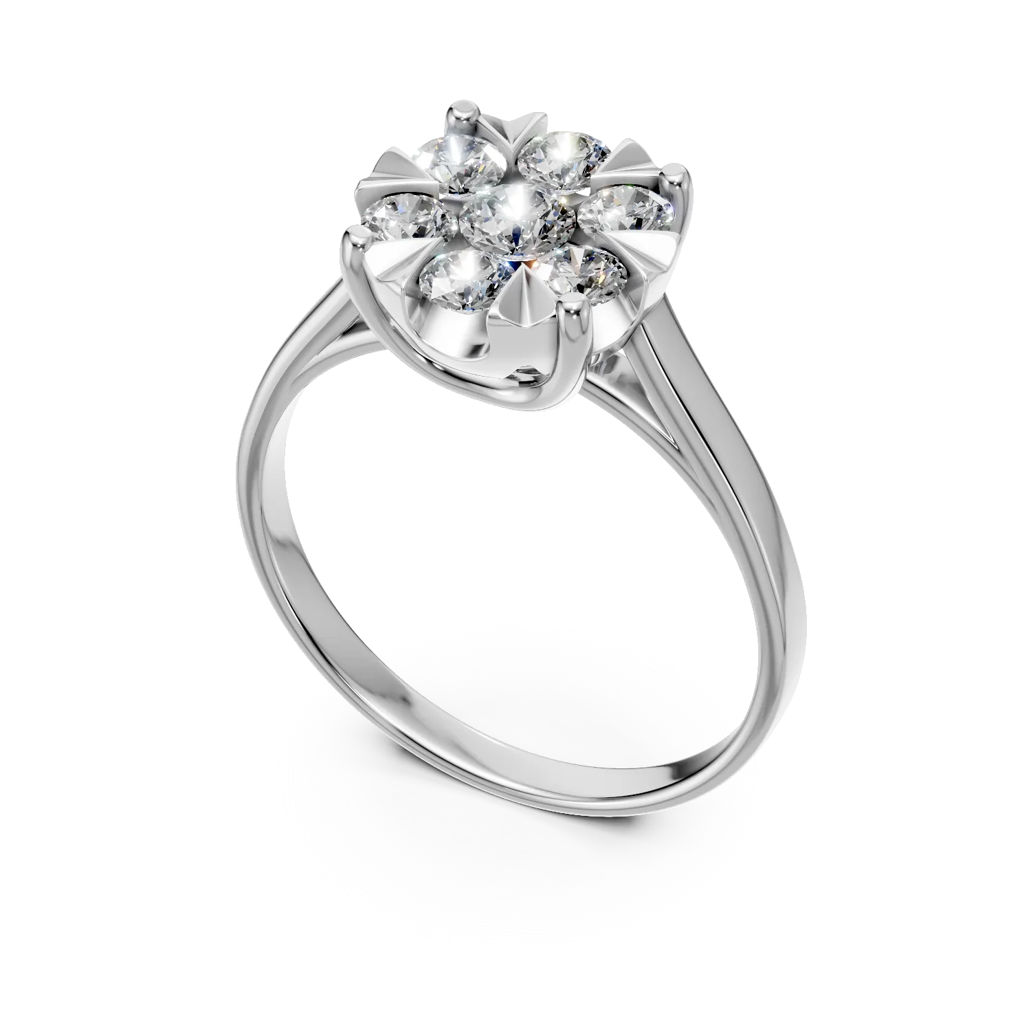 White gold engagement ring with 0.6ct diamonds-193469