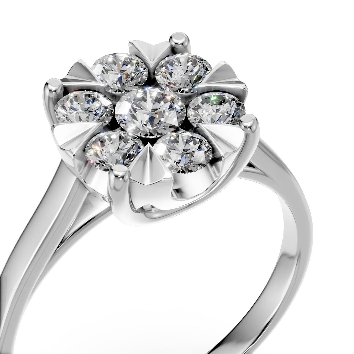 White gold engagement ring with 0.6ct diamonds