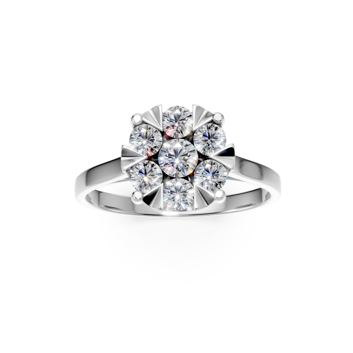 White gold engagement ring with 0.6ct diamonds
