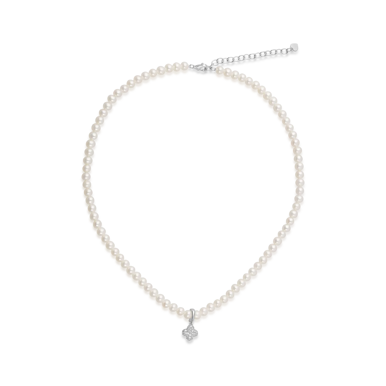 Bratara din aur alb cu perle de cultura de 21.4ct si diamante de 0.1ct